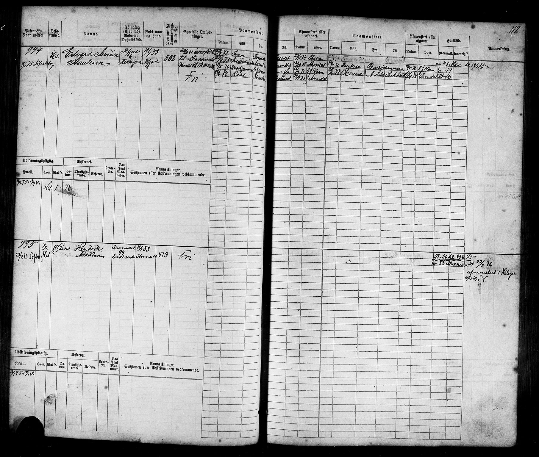 Flekkefjord mønstringskrets, AV/SAK-2031-0018/F/Fb/L0009: Hovedrulle nr 771-1533, Æ-6, 1868-1900, p. 115