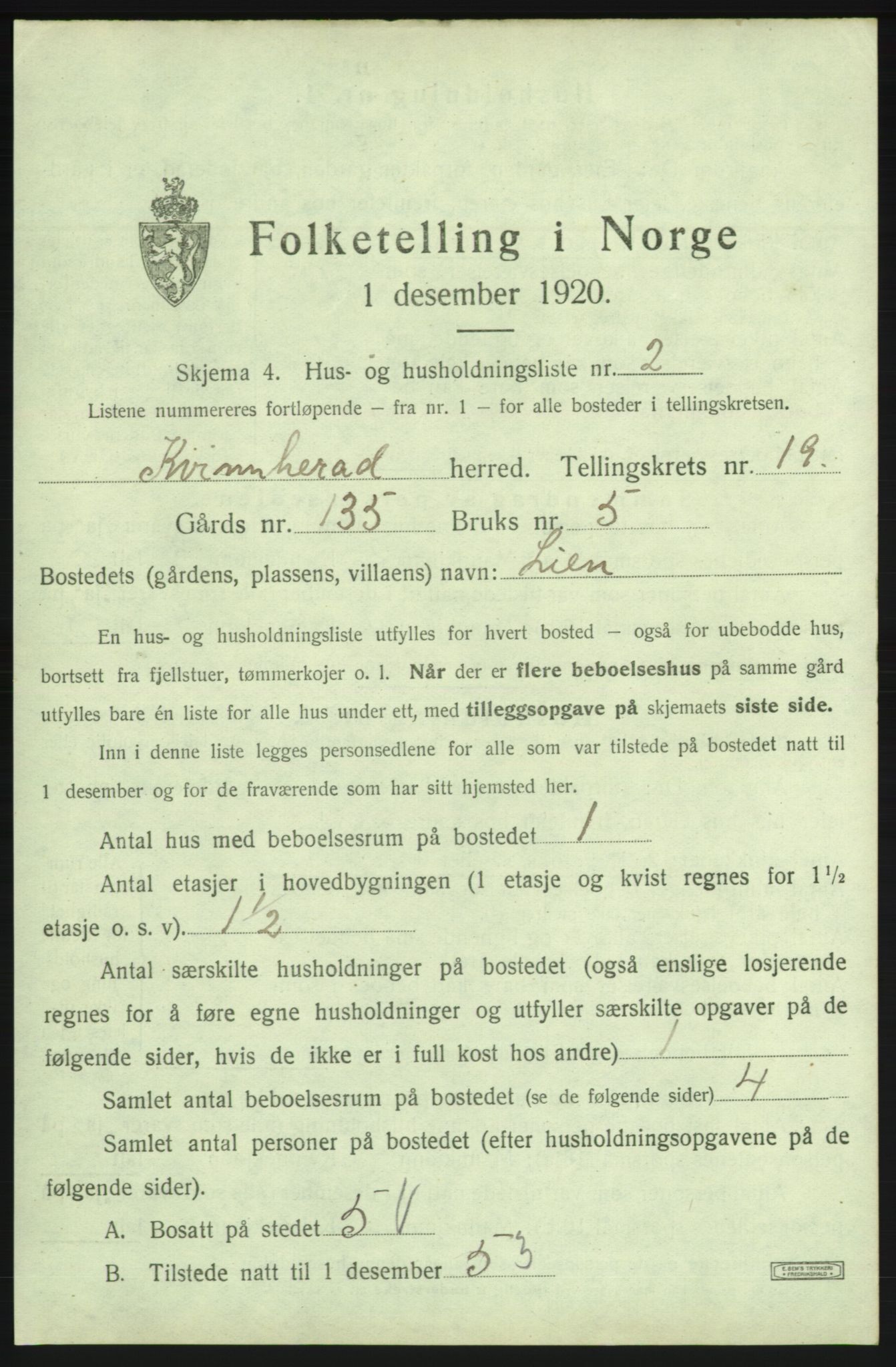 SAB, 1920 census for Kvinnherad, 1920, p. 2828