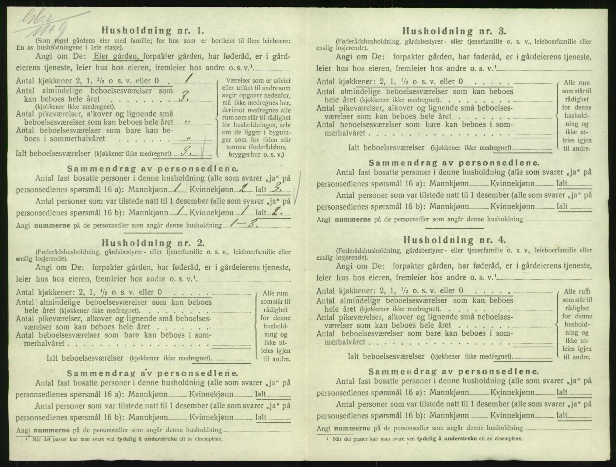 SAT, 1920 census for Stemshaug, 1920, p. 241