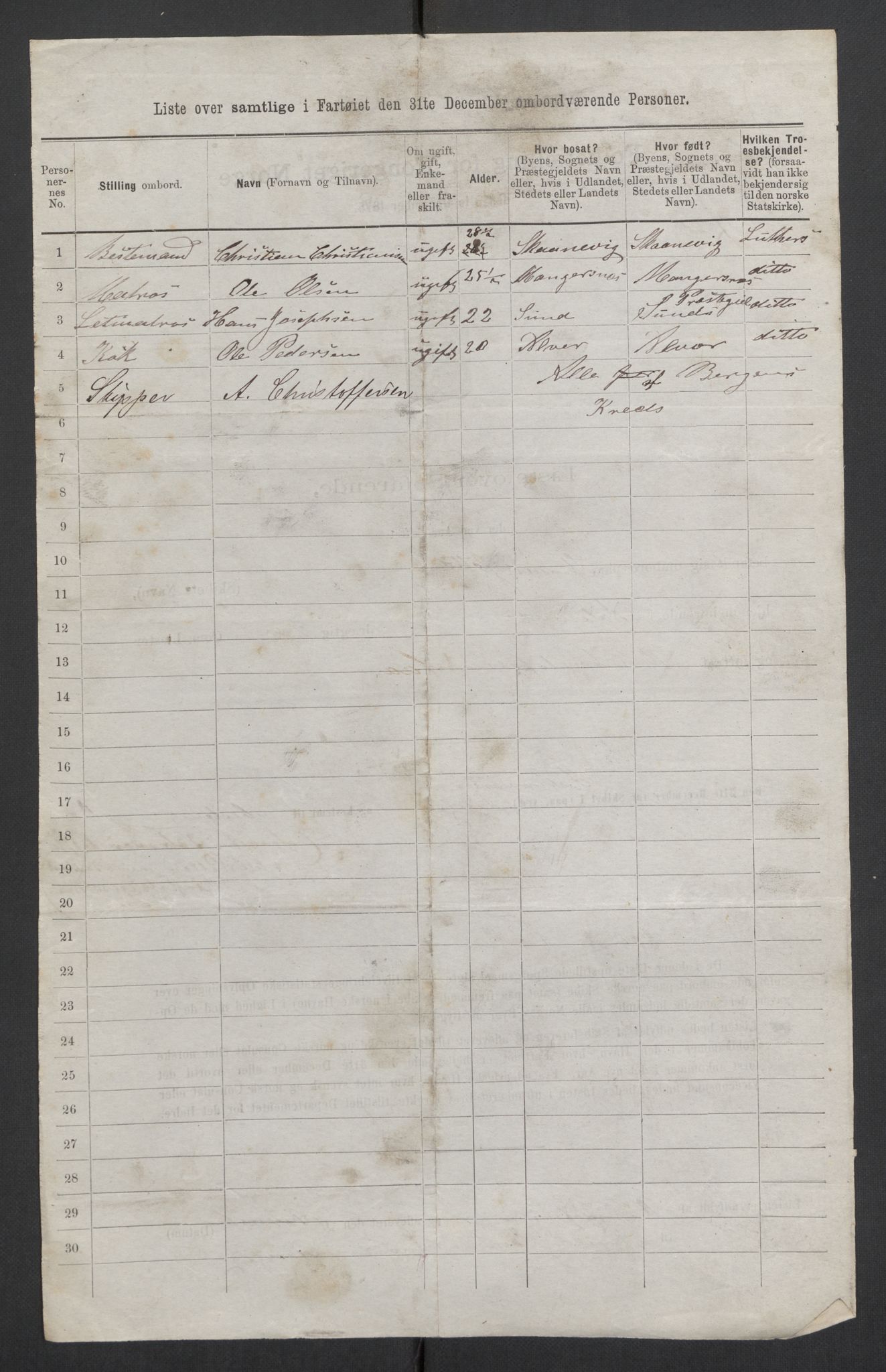 RA, 1875 census, lists of crew on ships: Ships in ports abroad, 1875, p. 1023