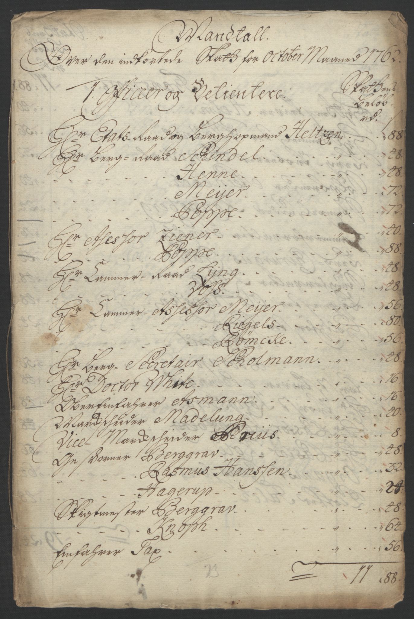 Rentekammeret inntil 1814, Reviderte regnskaper, Bergverksregnskaper, RA/EA-3222/R/Rc/Rca/L0843: Ekstraskatt, 1762-1765, p. 139