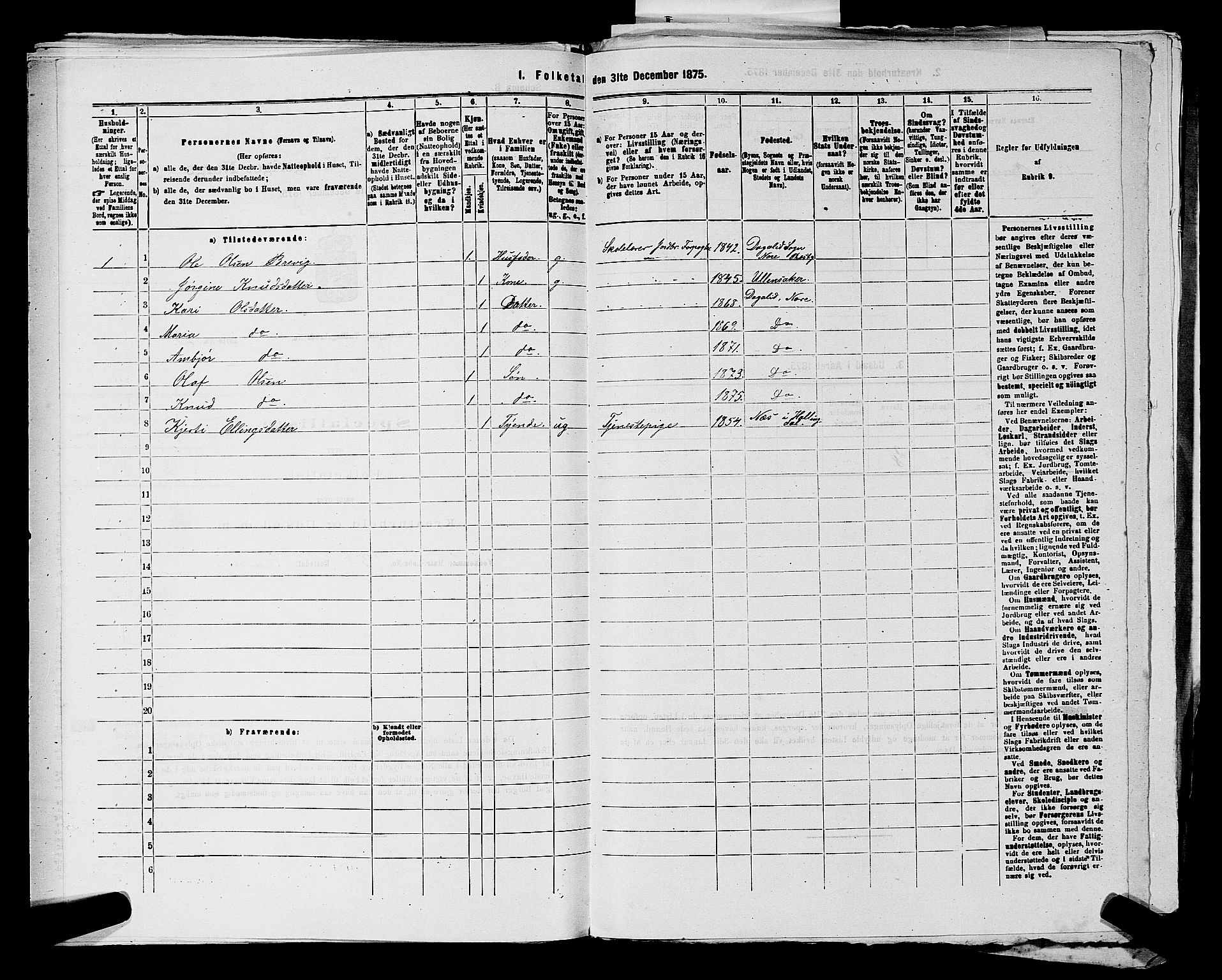 SAKO, 1875 census for 0632P Rollag, 1875, p. 564