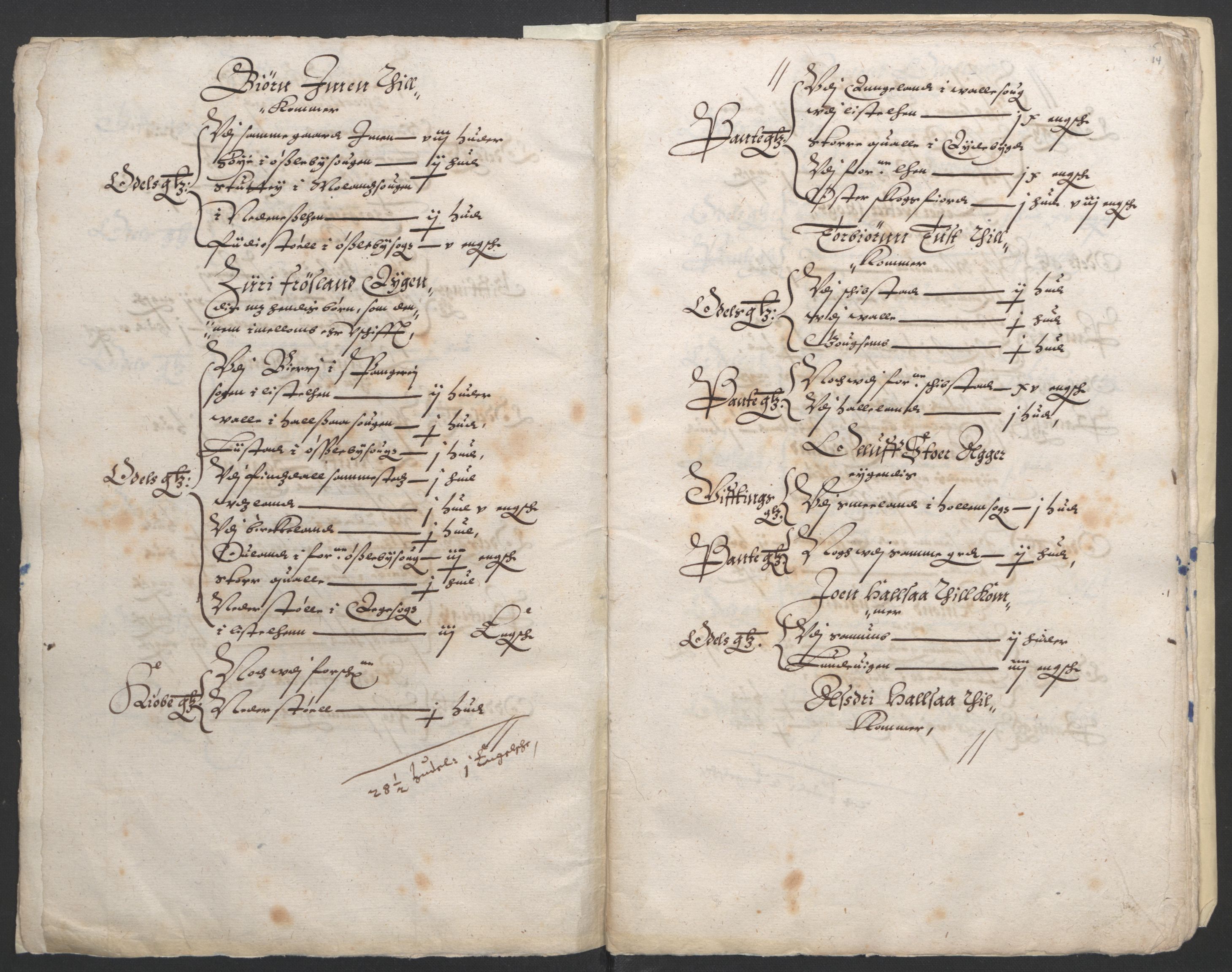 Stattholderembetet 1572-1771, AV/RA-EA-2870/Ek/L0010/0001: Jordebøker til utlikning av rosstjeneste 1624-1626: / Odelsjordebøker for Agdesiden len, 1624, p. 110