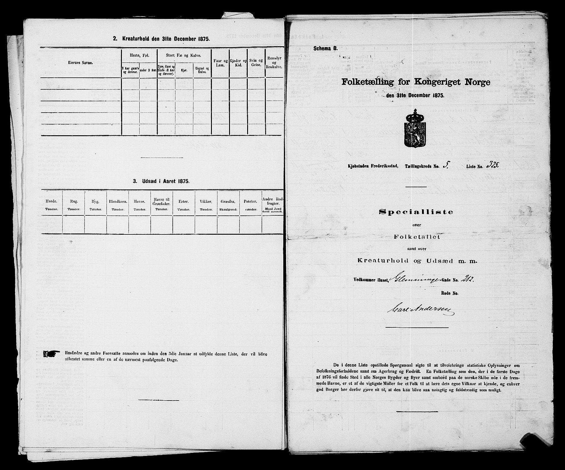 RA, 1875 census for 0103B Fredrikstad/Fredrikstad, 1875, p. 776