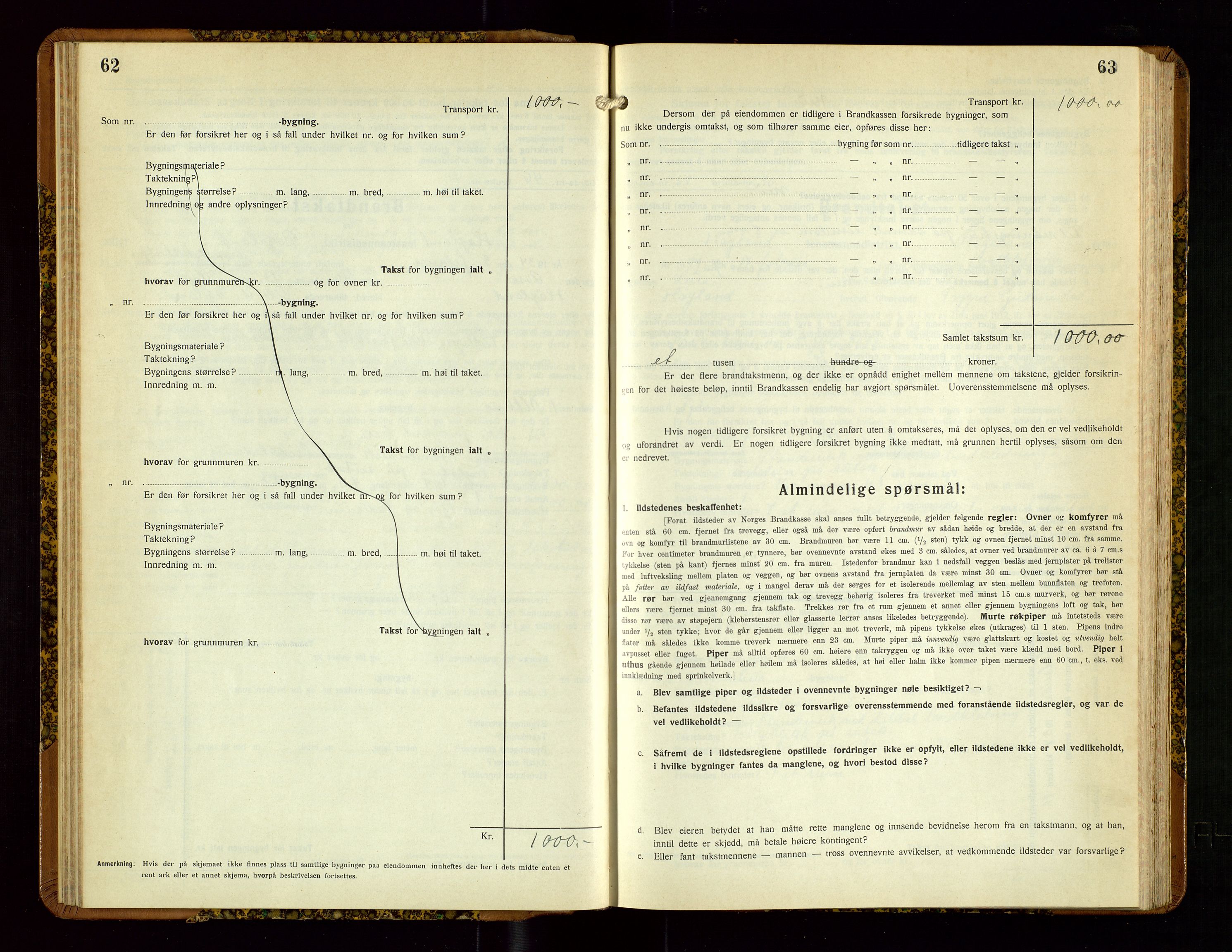 Høyland/Sandnes lensmannskontor, AV/SAST-A-100166/Gob/L0005: "Brandtakstprotokoll", 1933-1936, p. 62-63