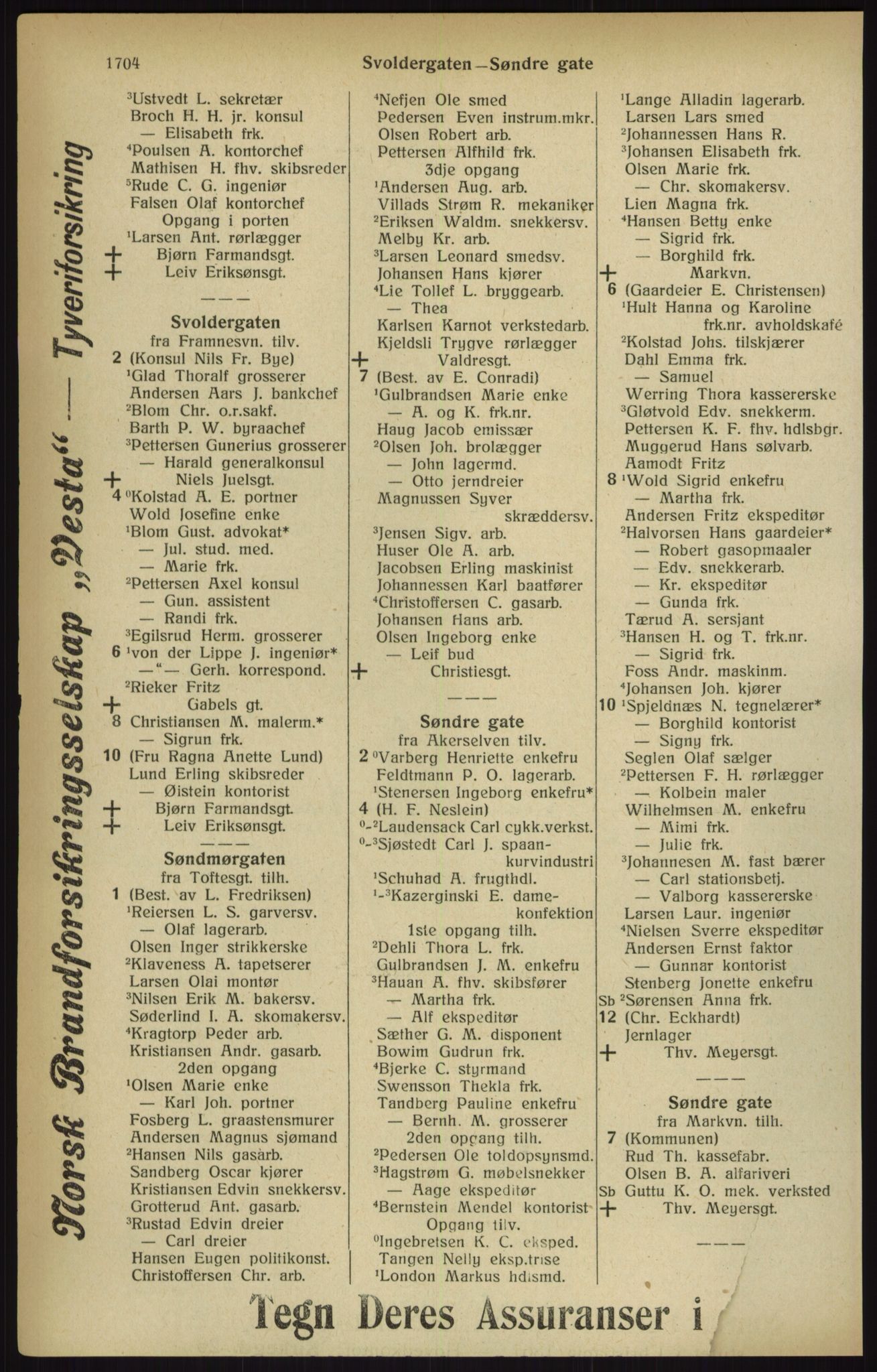 Kristiania/Oslo adressebok, PUBL/-, 1916, p. 1704