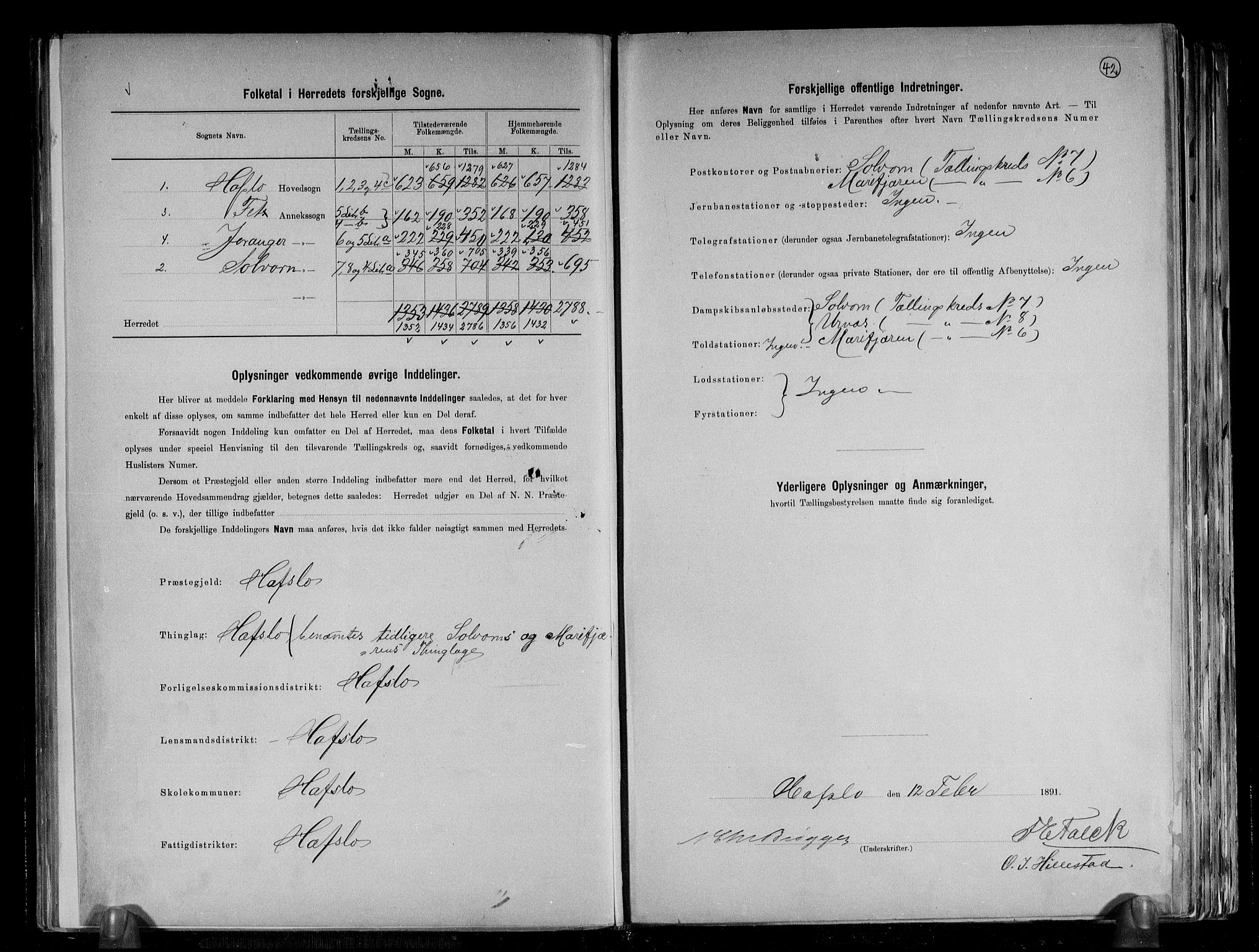 RA, 1891 census for 1425 Hafslo, 1891, p. 3