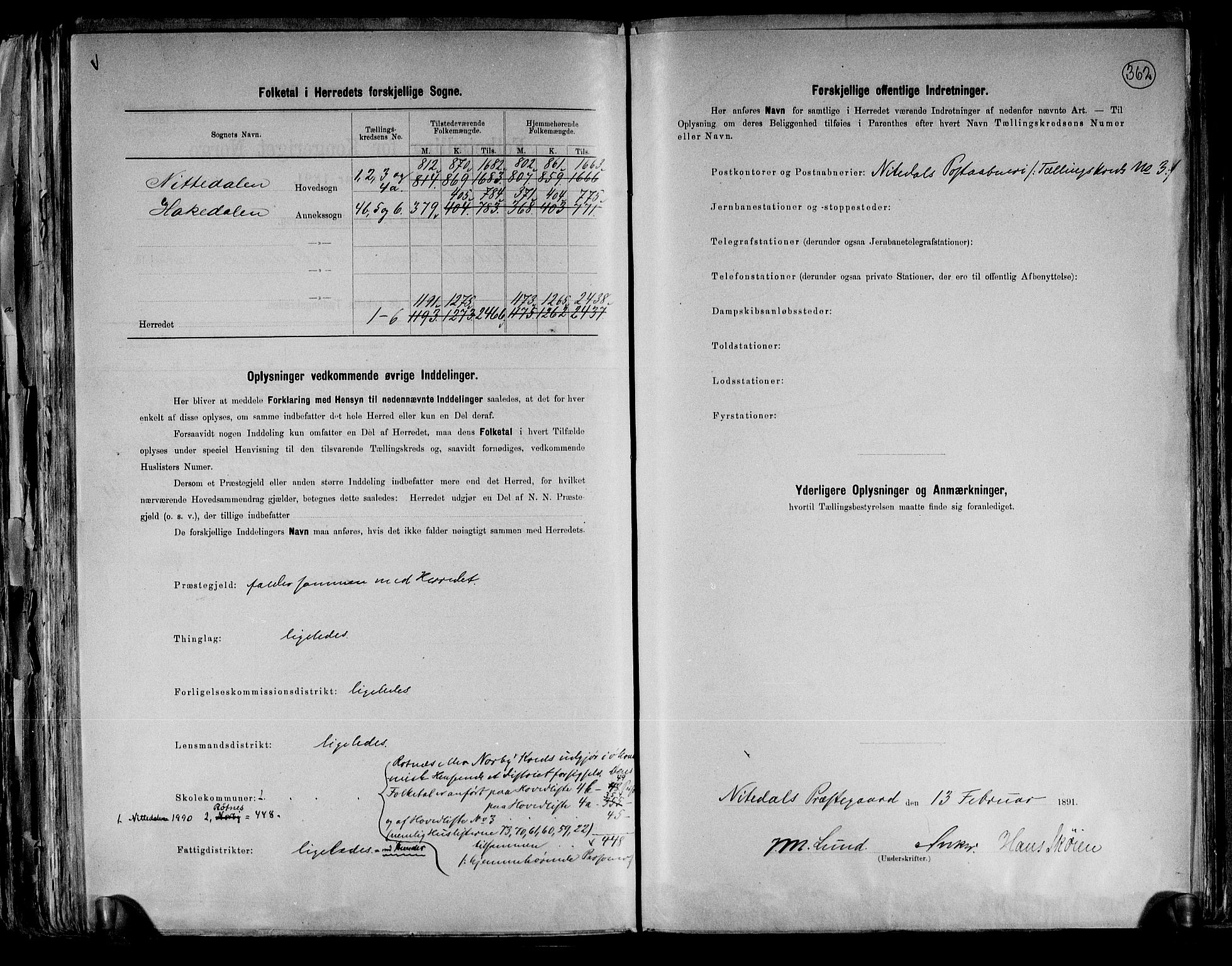 RA, 1891 census for 0233 Nittedal, 1891, p. 3