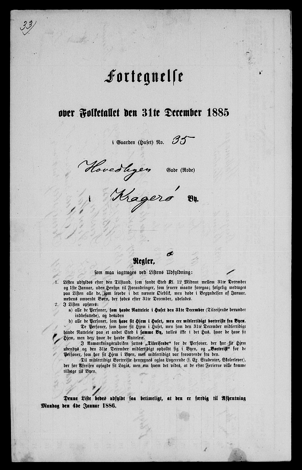 SAKO, 1885 census for 0801 Kragerø, 1885, p. 1097