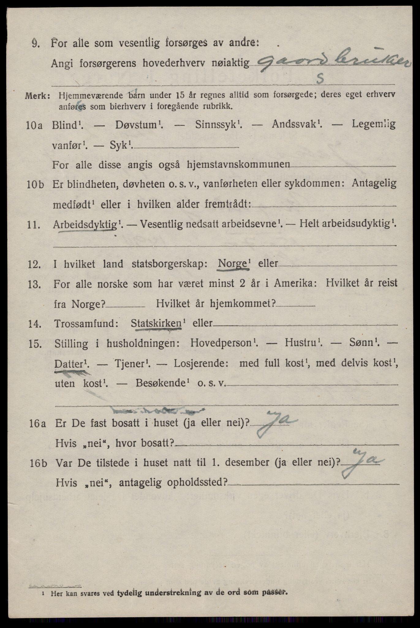 SAST, 1920 census for Jelsa, 1920, p. 1417