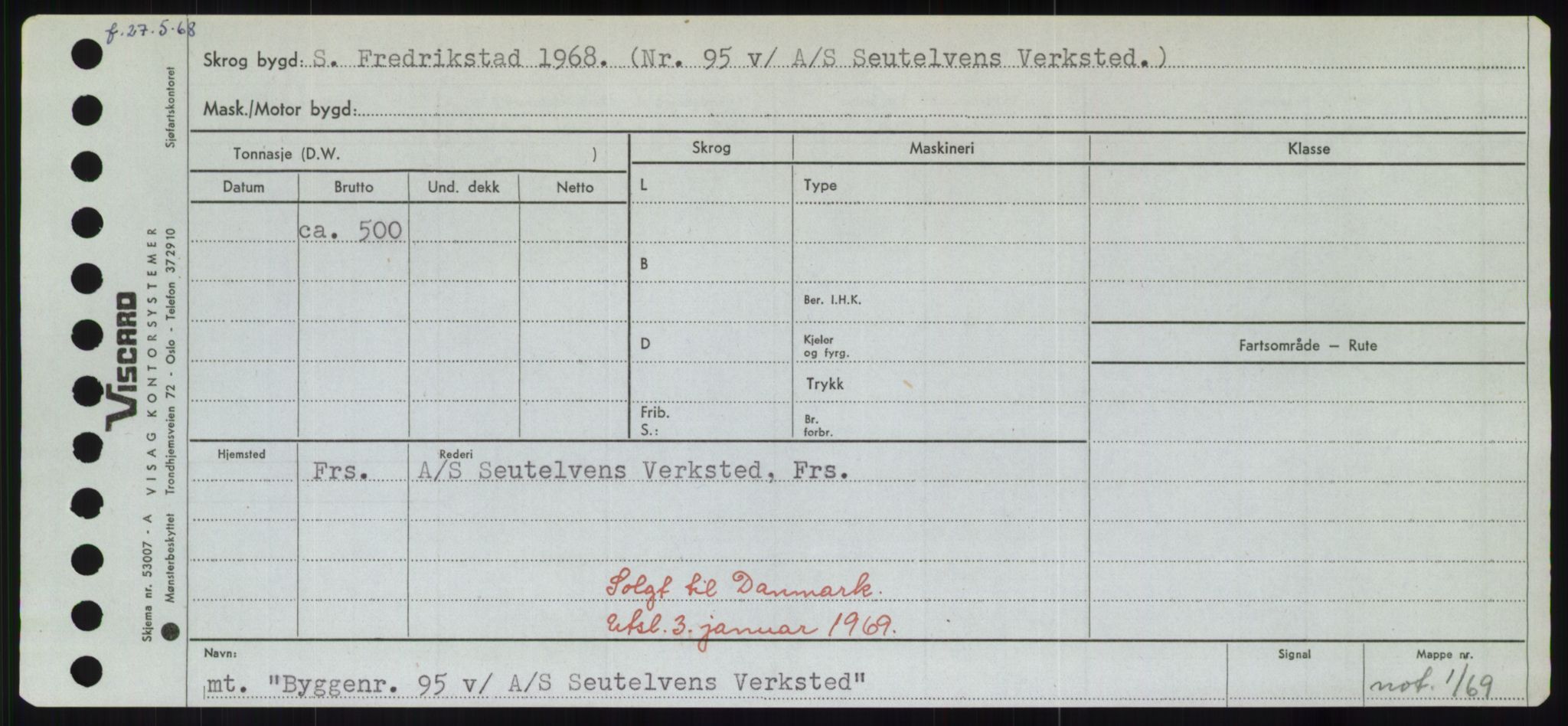 Sjøfartsdirektoratet med forløpere, Skipsmålingen, RA/S-1627/H/Hd/L0006: Fartøy, Byg-Båt, p. 581