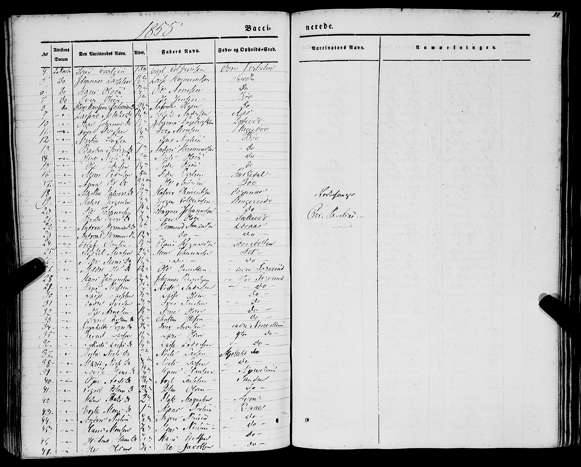 Lavik sokneprestembete, SAB/A-80901: Parish register (official) no. A 3, 1843-1863, p. 44