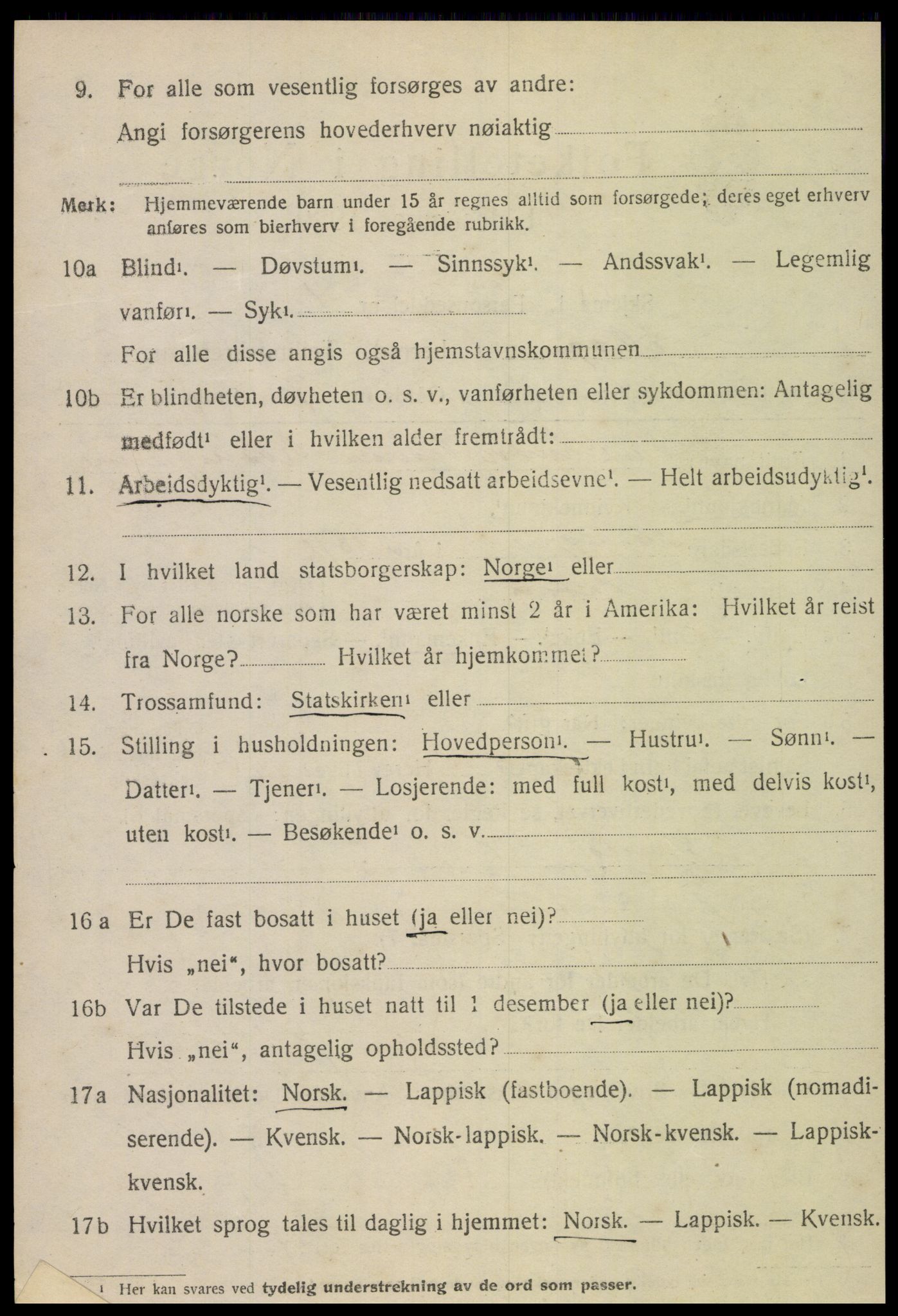 SAT, 1920 census for Skogn, 1920, p. 4586