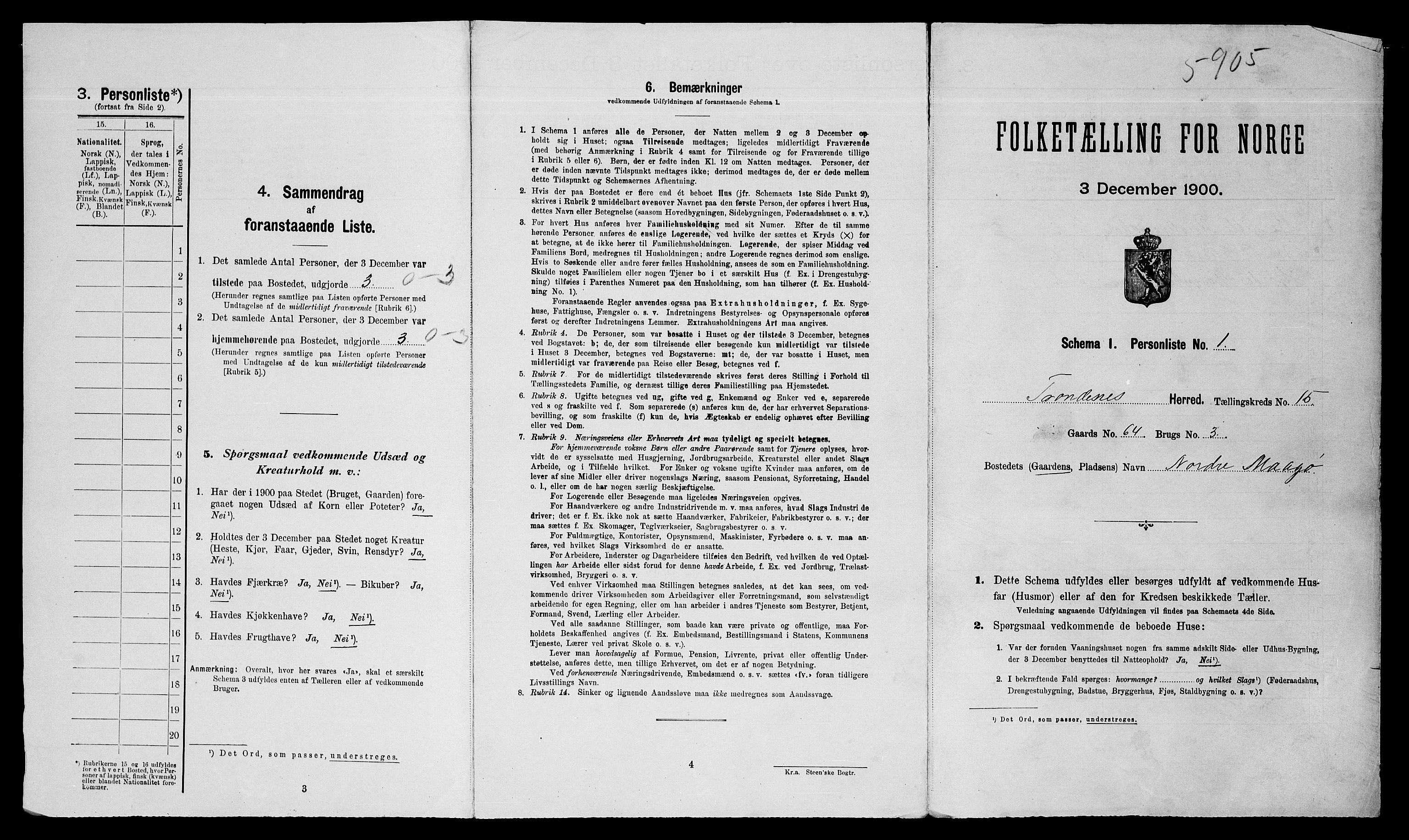 SATØ, 1900 census for Trondenes, 1900, p. 1899