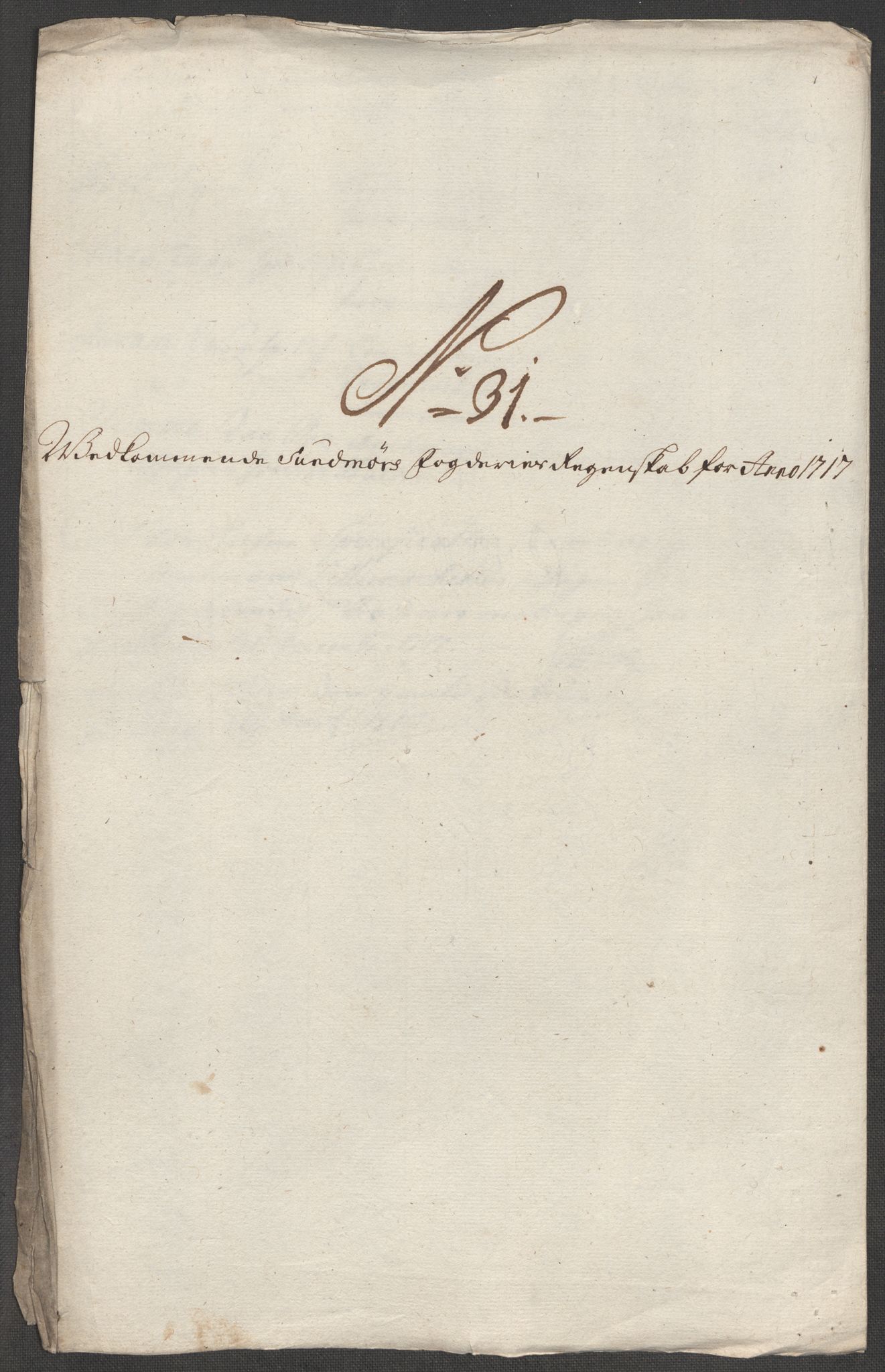 Rentekammeret inntil 1814, Reviderte regnskaper, Fogderegnskap, AV/RA-EA-4092/R54/L3569: Fogderegnskap Sunnmøre, 1717, p. 233