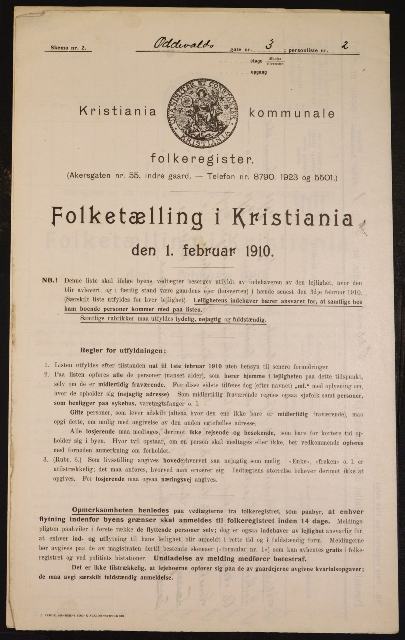 OBA, Municipal Census 1910 for Kristiania, 1910, p. 71864