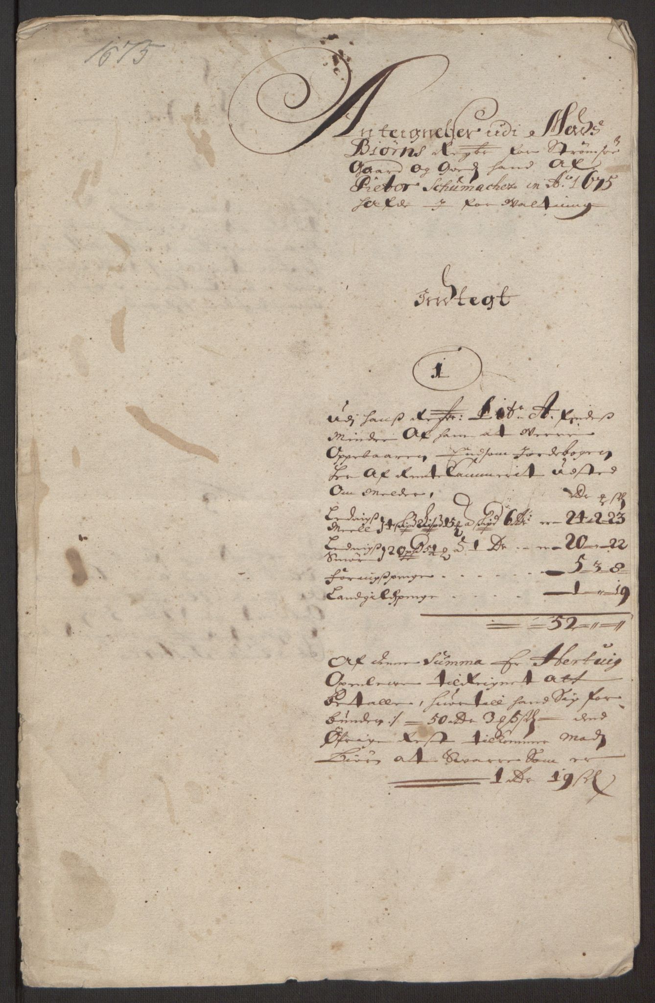 Rentekammeret inntil 1814, Reviderte regnskaper, Fogderegnskap, AV/RA-EA-4092/R32/L1844: Fogderegnskap Jarlsberg grevskap, 1674-1675, p. 423