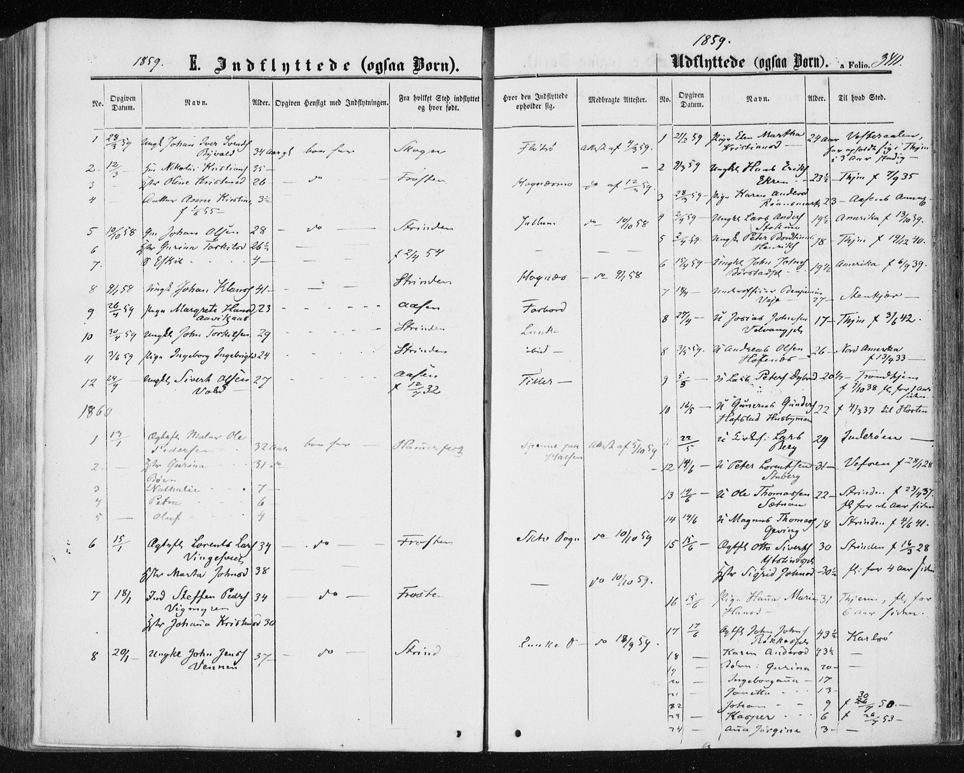 Ministerialprotokoller, klokkerbøker og fødselsregistre - Nord-Trøndelag, SAT/A-1458/709/L0075: Parish register (official) no. 709A15, 1859-1870, p. 340