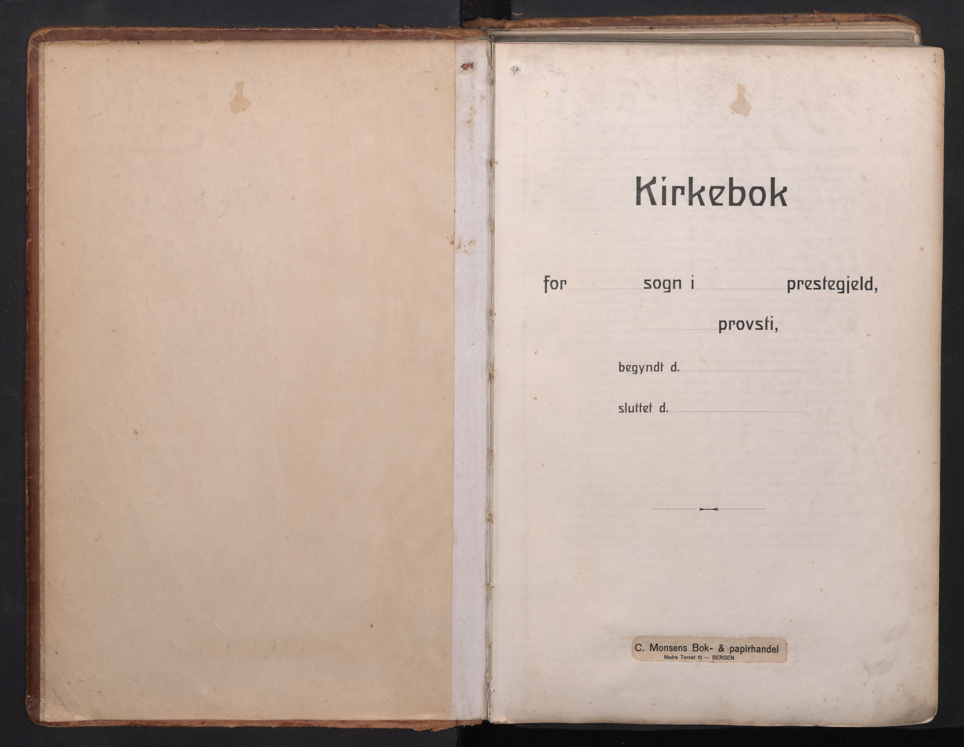 Nykirken Sokneprestembete, SAB/A-77101/H/Haa/L0020: Parish register (official) no. B 8, 1916-1933, p. 0b-1a