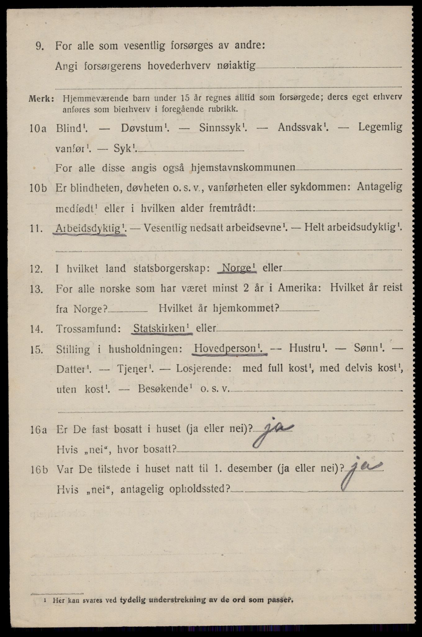 SAST, 1920 census for Strand, 1920, p. 1121