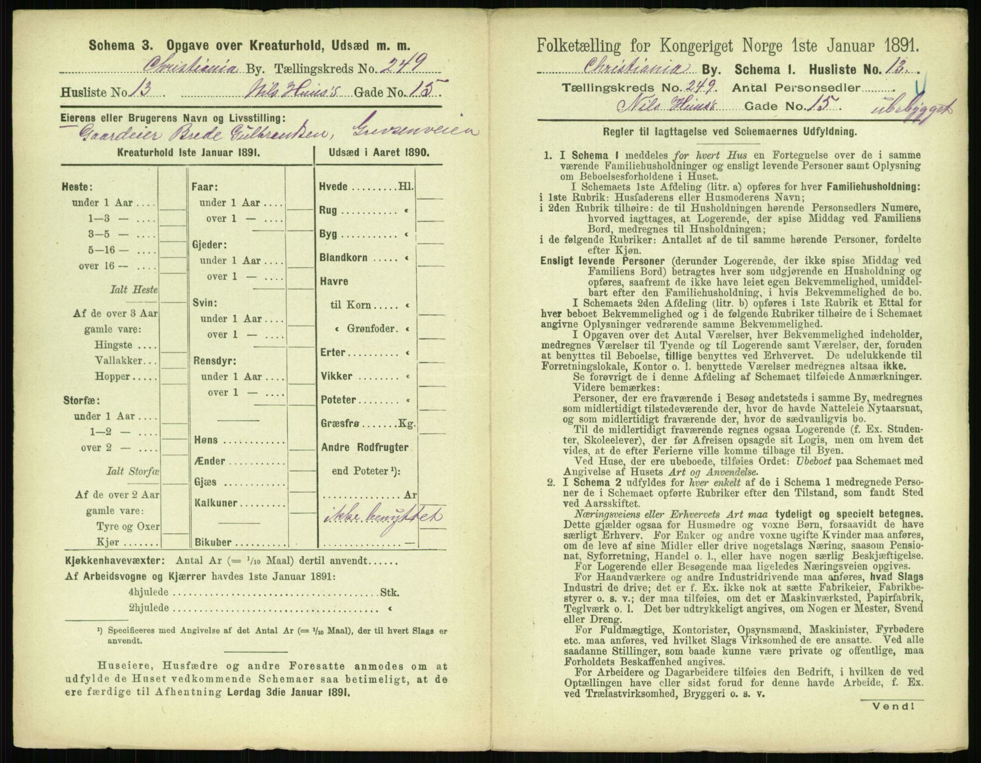 RA, 1891 census for 0301 Kristiania, 1891, p. 152299