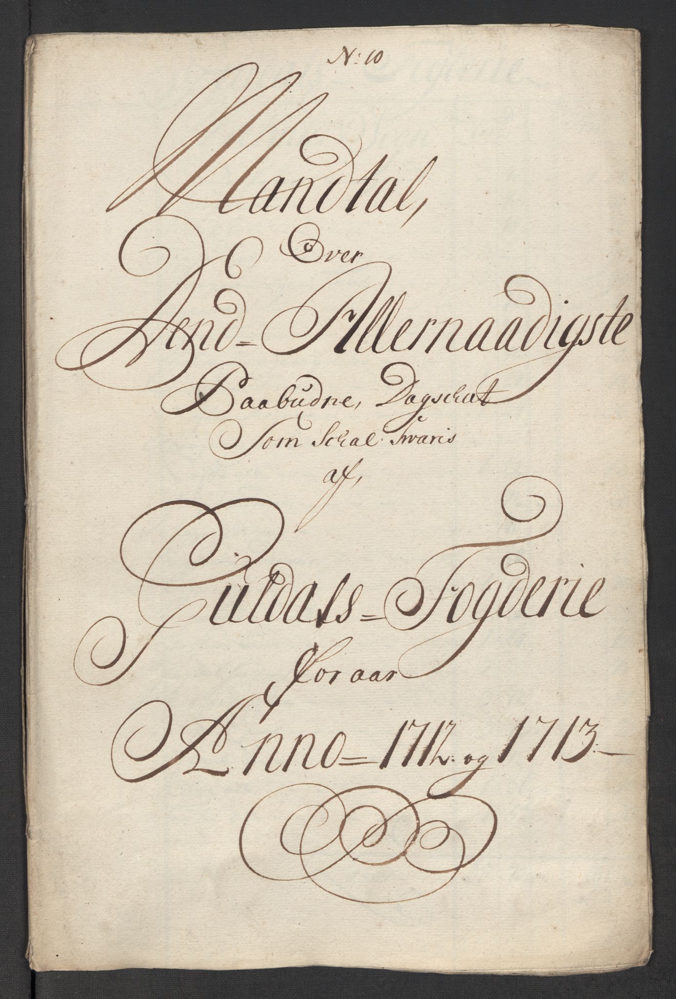 Rentekammeret inntil 1814, Reviderte regnskaper, Fogderegnskap, AV/RA-EA-4092/R60/L3964: Fogderegnskap Orkdal og Gauldal, 1713, p. 342