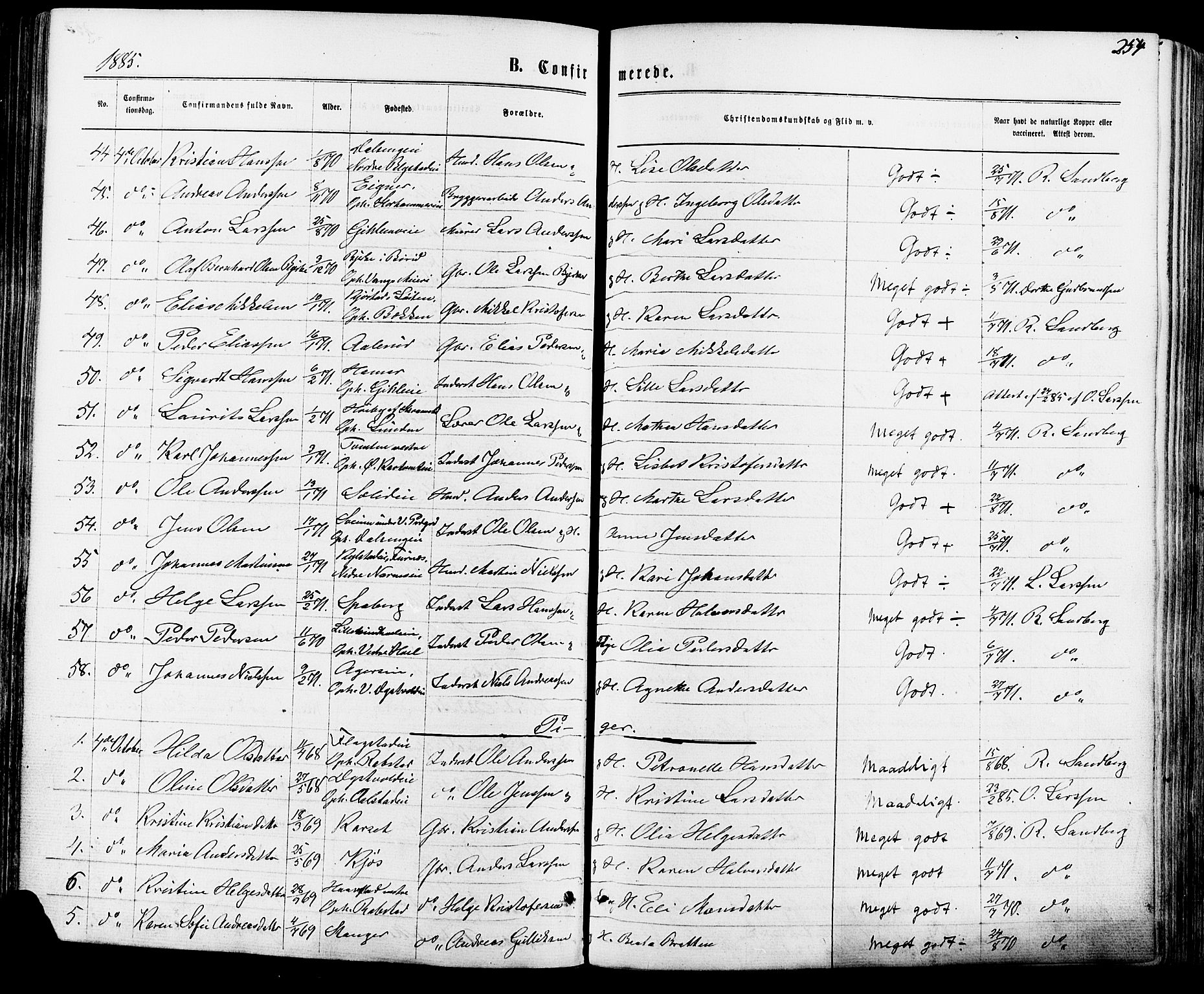 Vang prestekontor, Hedmark, AV/SAH-PREST-008/H/Ha/Haa/L0015: Parish register (official) no. 15, 1871-1885, p. 254