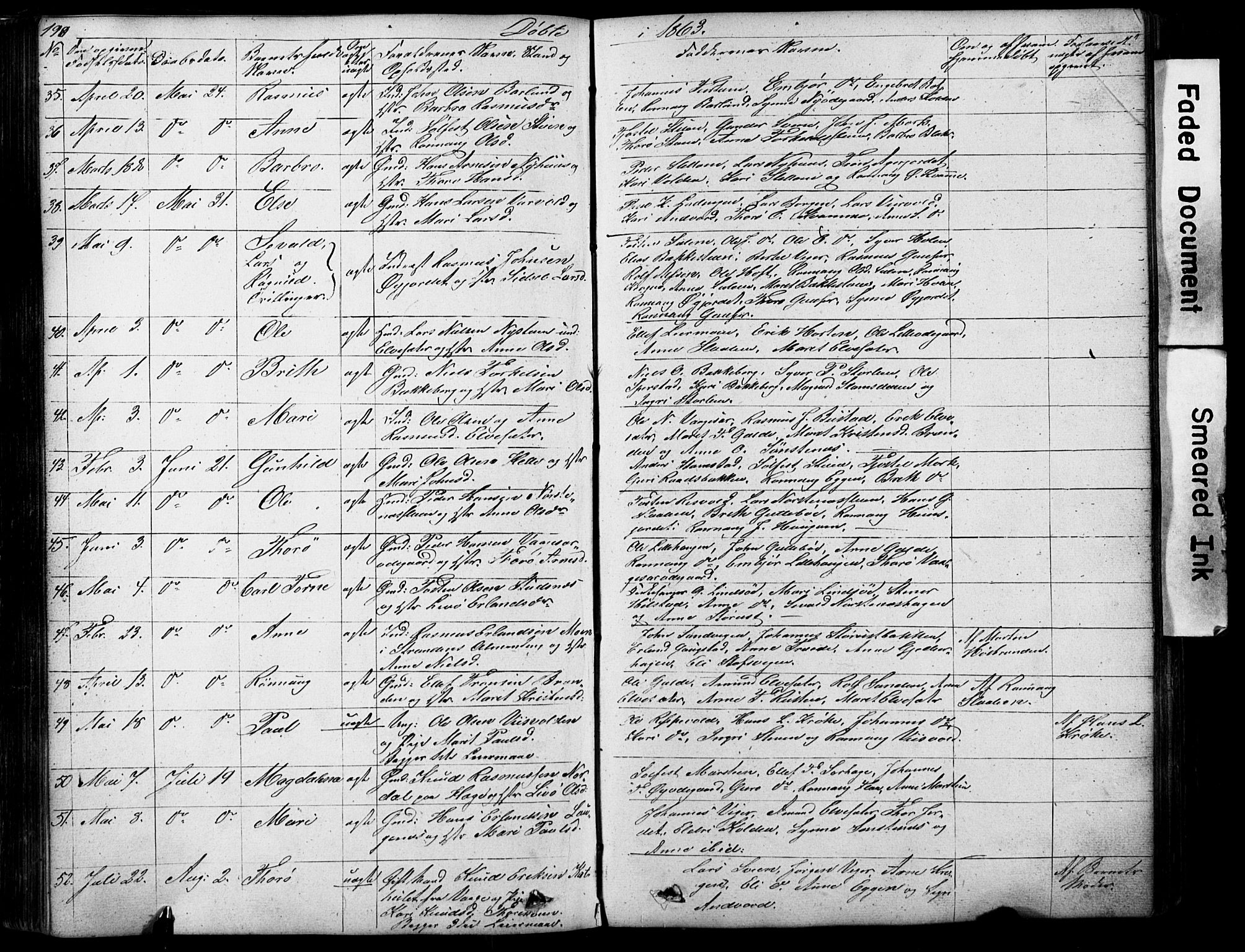 Lom prestekontor, AV/SAH-PREST-070/L/L0012: Parish register (copy) no. 12, 1845-1873, p. 190-191