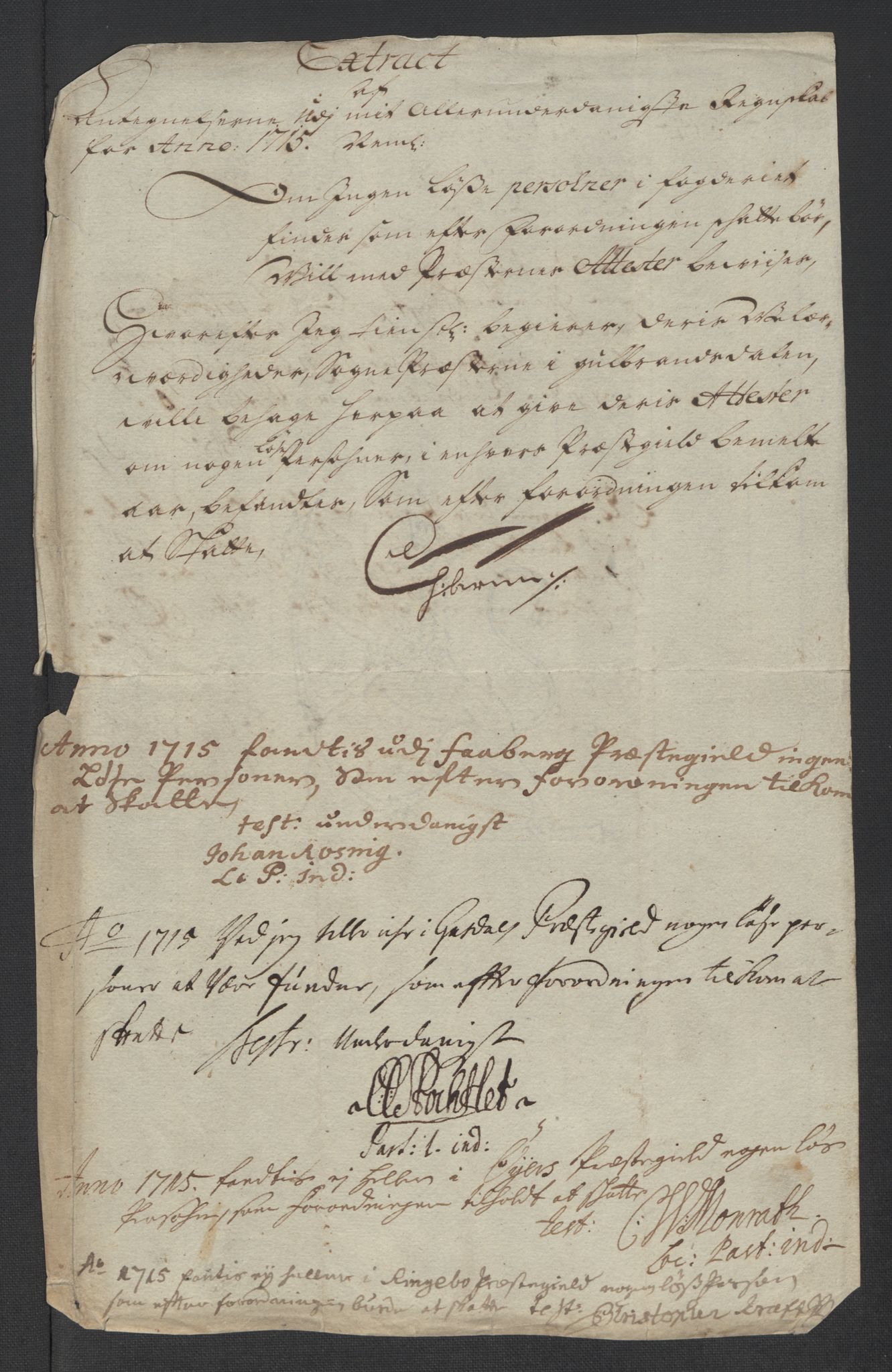 Rentekammeret inntil 1814, Reviderte regnskaper, Fogderegnskap, RA/EA-4092/R17/L1184: Fogderegnskap Gudbrandsdal, 1715, p. 170