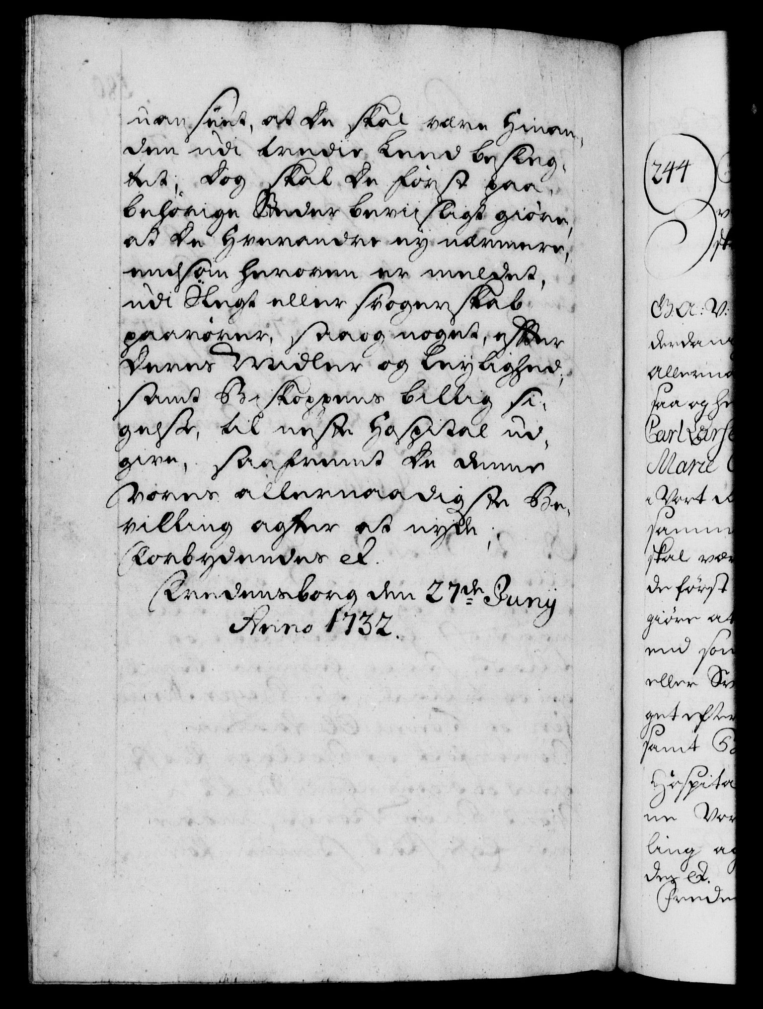 Danske Kanselli 1572-1799, AV/RA-EA-3023/F/Fc/Fca/Fcaa/L0027: Norske registre, 1730-1732, p. 580b