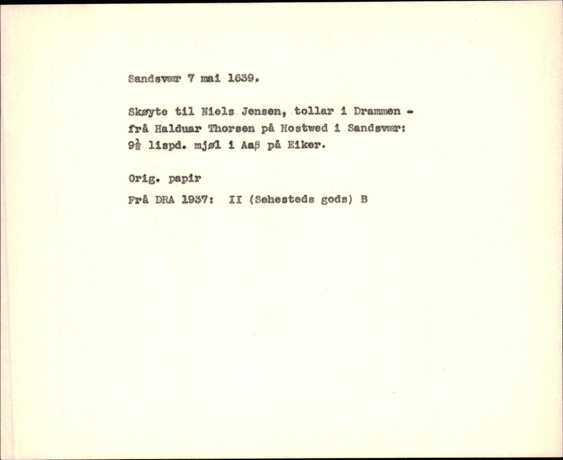 Riksarkivets diplomsamling, AV/RA-EA-5965/F35/F35f/L0001: Regestsedler: Diplomer fra DRA 1937 og 1996, p. 679