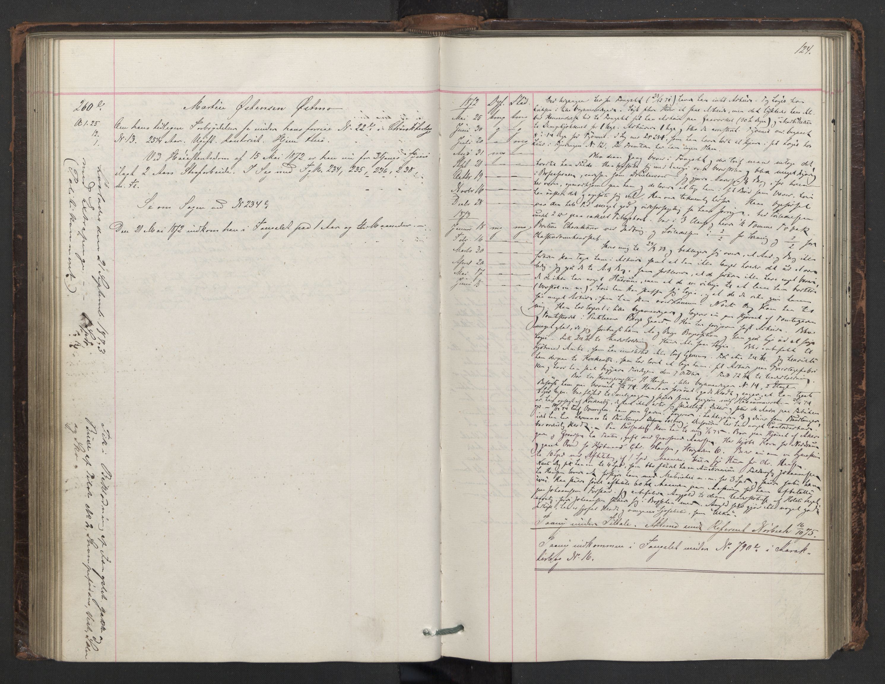 Botsfengslet, AV/RA-S-1539/D/Db/Dbb/L0014: 137e - 437e, 1871-1873, p. 124