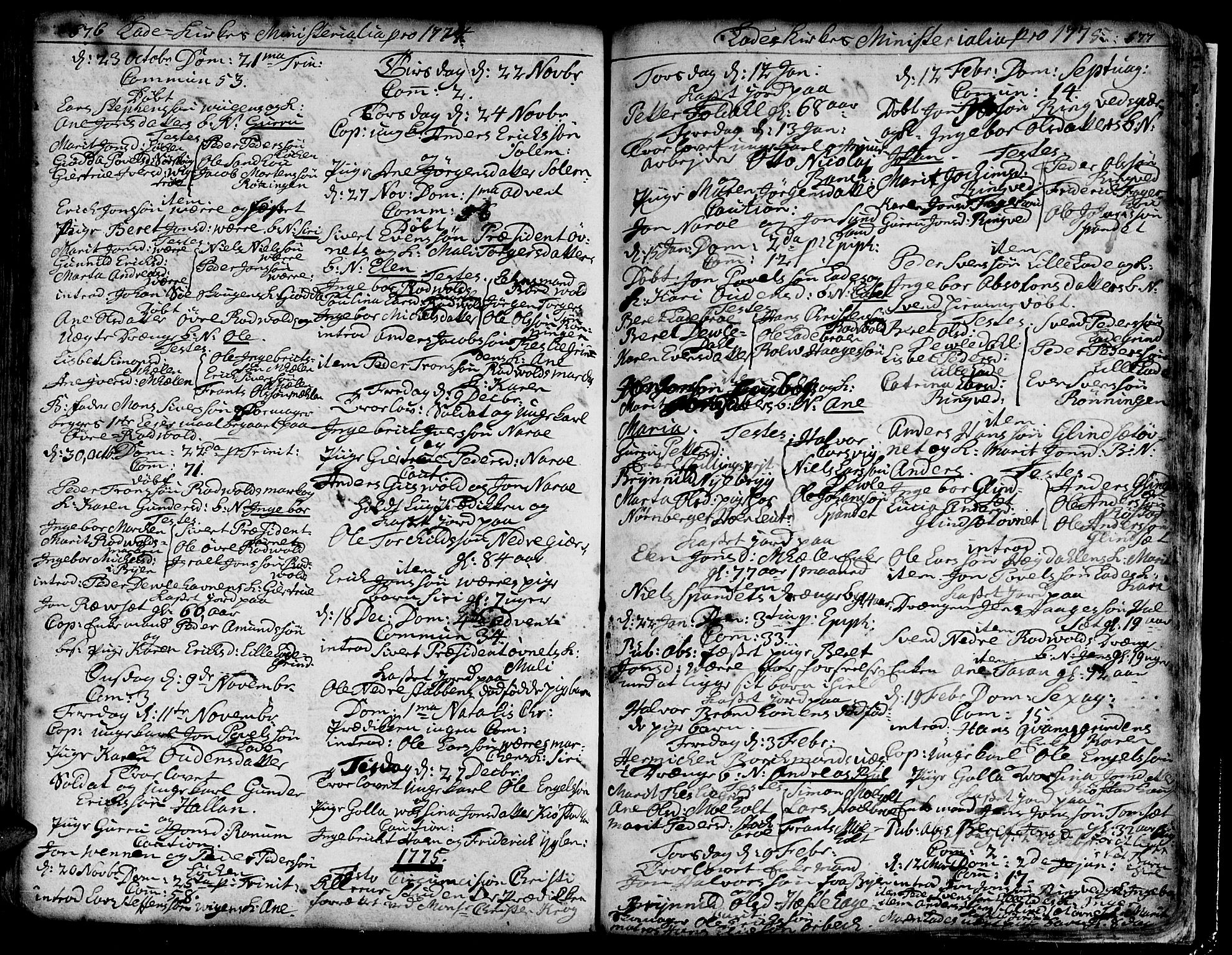 Ministerialprotokoller, klokkerbøker og fødselsregistre - Sør-Trøndelag, SAT/A-1456/606/L0275: Parish register (official) no. 606A01 /1, 1727-1780, p. 676-677