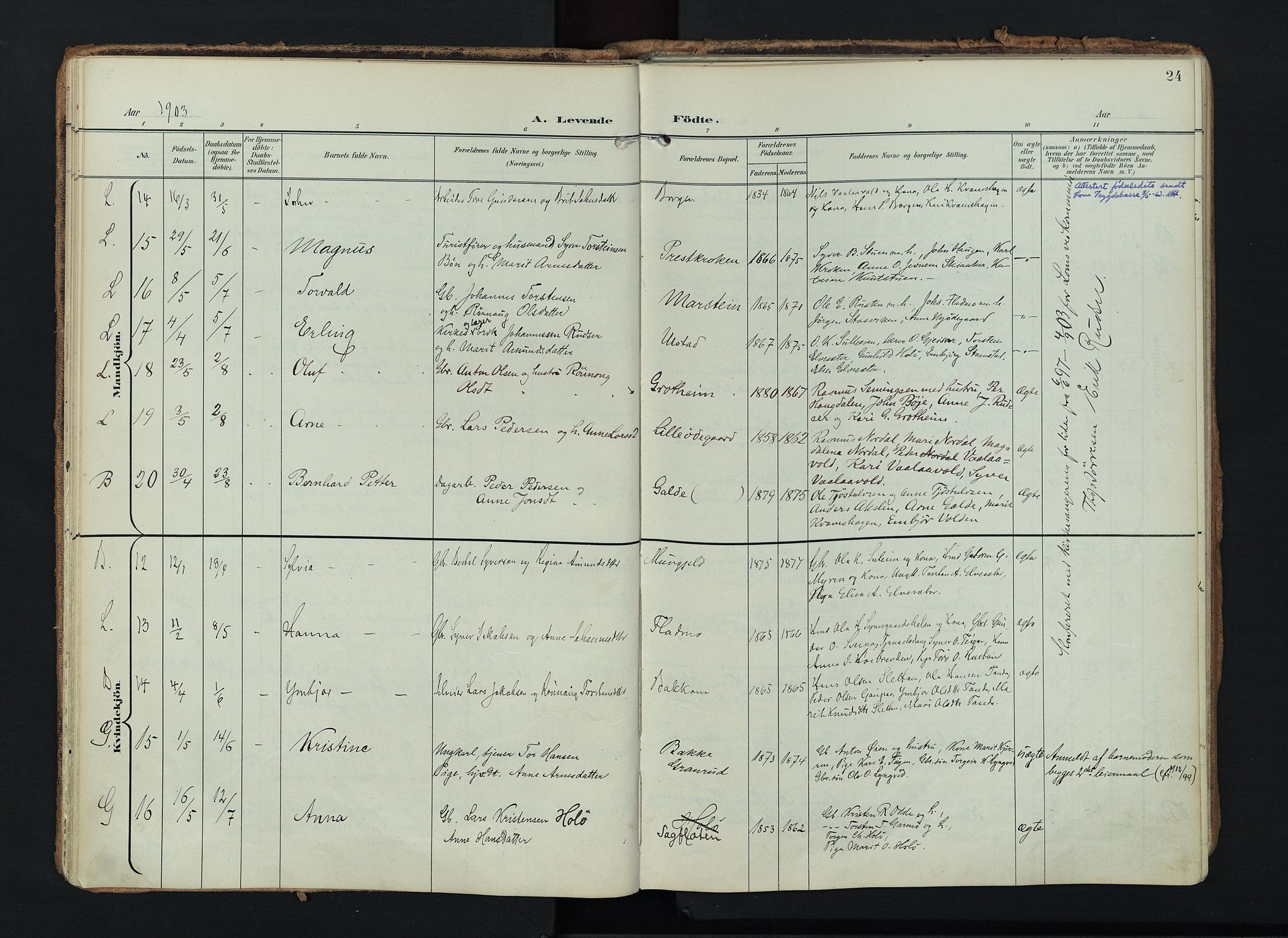 Lom prestekontor, AV/SAH-PREST-070/K/L0010: Parish register (official) no. 10, 1899-1926, p. 24