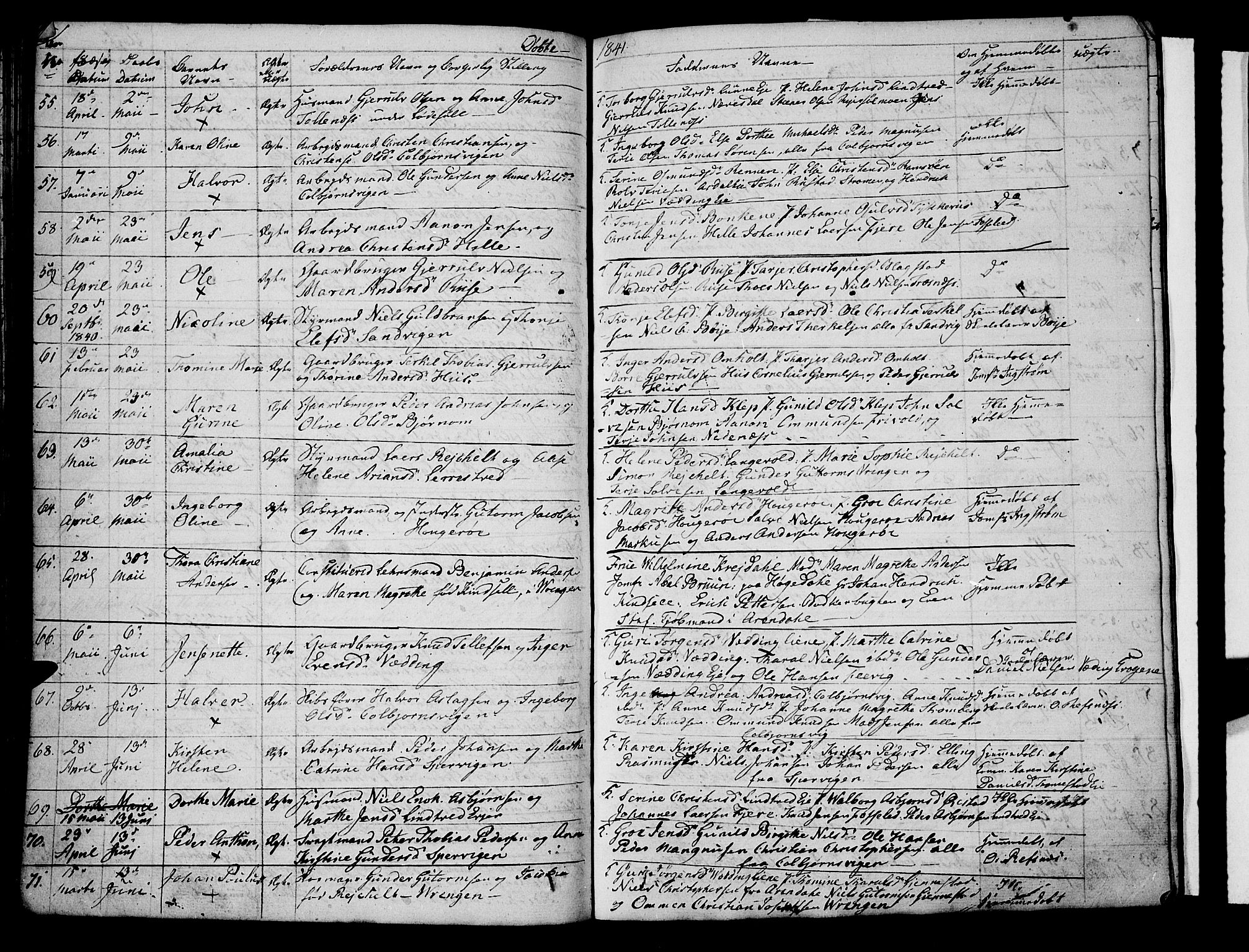 Øyestad sokneprestkontor, AV/SAK-1111-0049/F/Fb/L0005: Parish register (copy) no. B 5, 1833-1843, p. 81