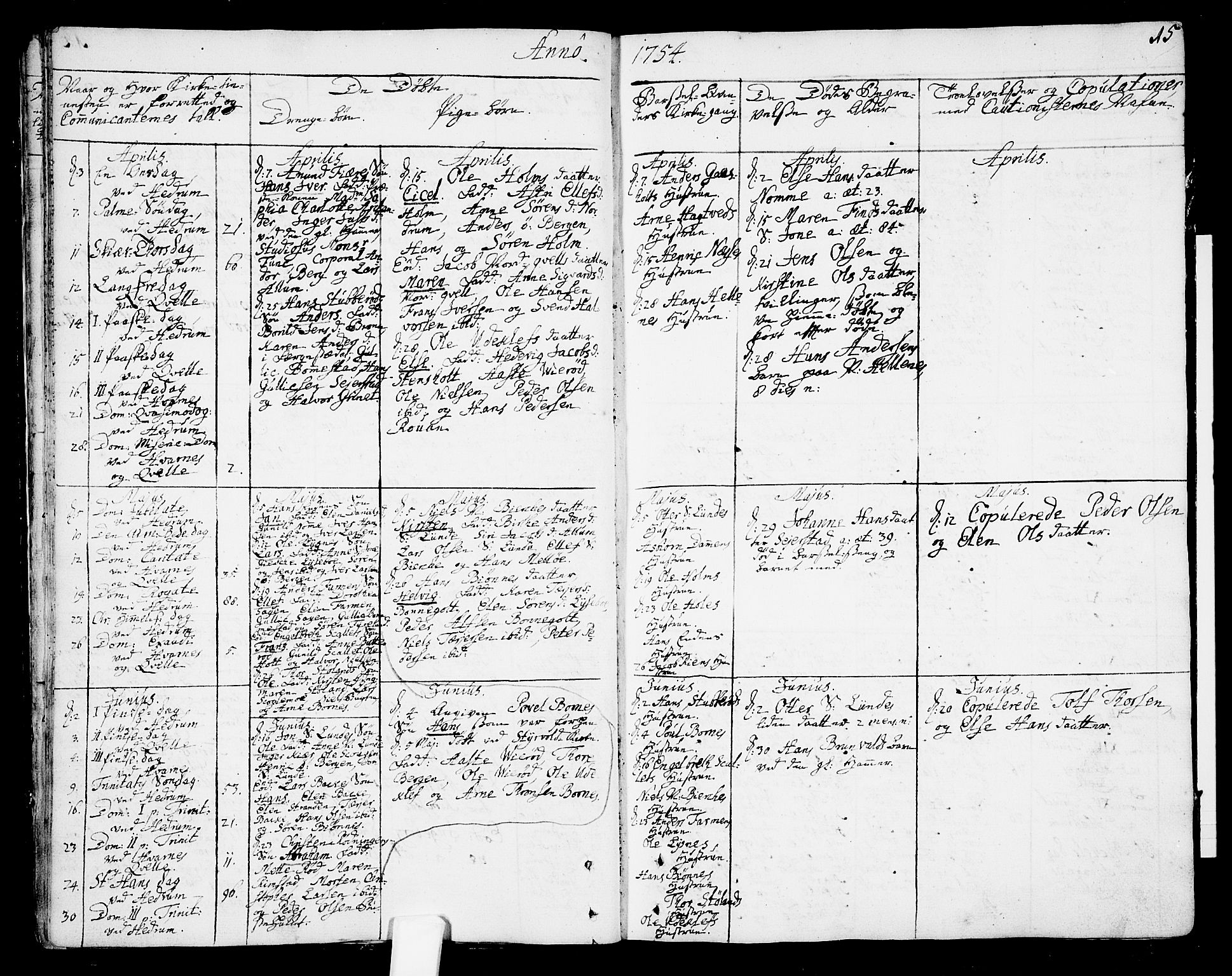 Hedrum kirkebøker, AV/SAKO-A-344/F/Fa/L0001: Parish register (official) no. I 1, 1751-1785, p. 15