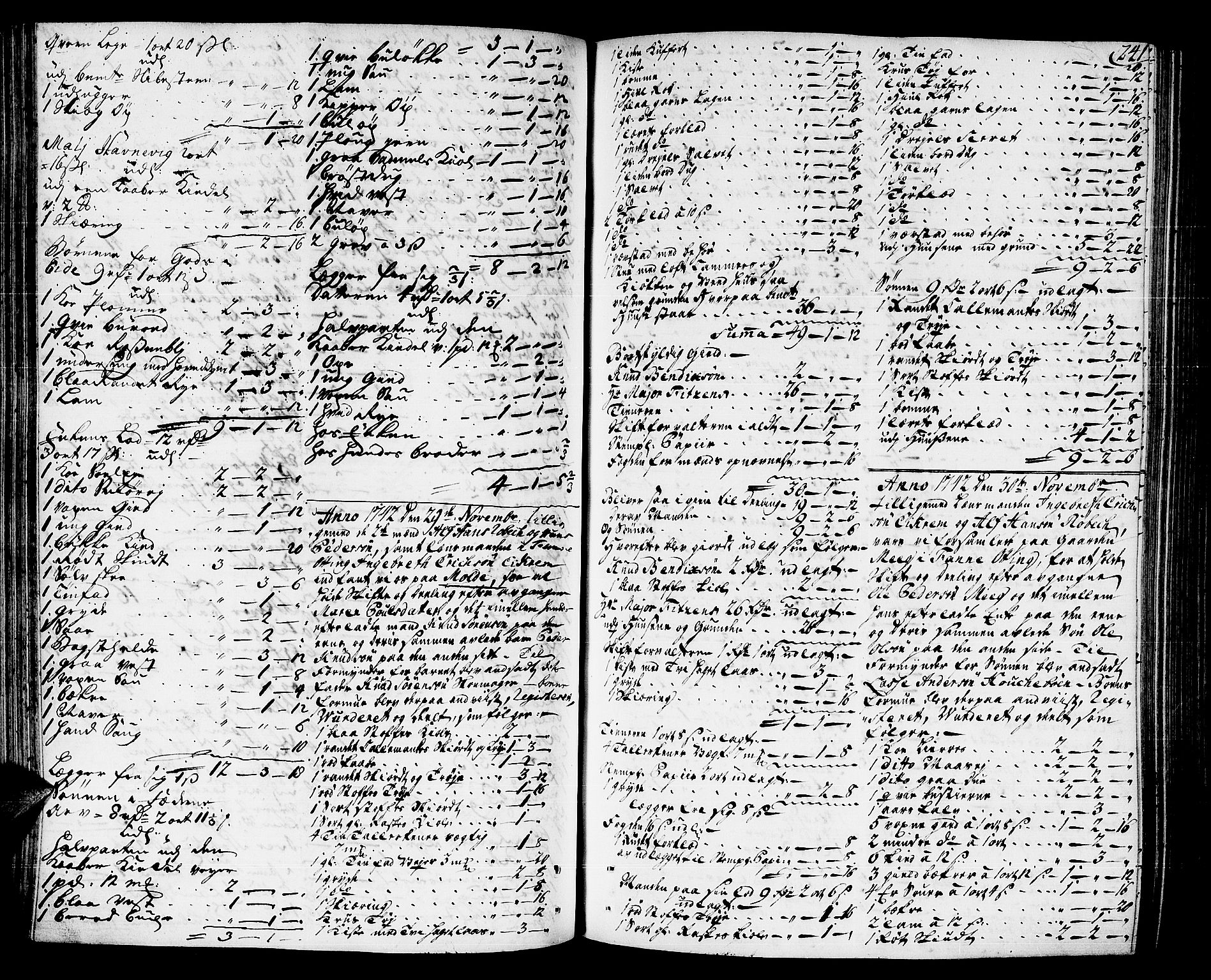Romsdal sorenskriveri, AV/SAT-A-4149/1/3/3A/L0007: Skifteprotokoll, 1740-1751, p. 240b-241a