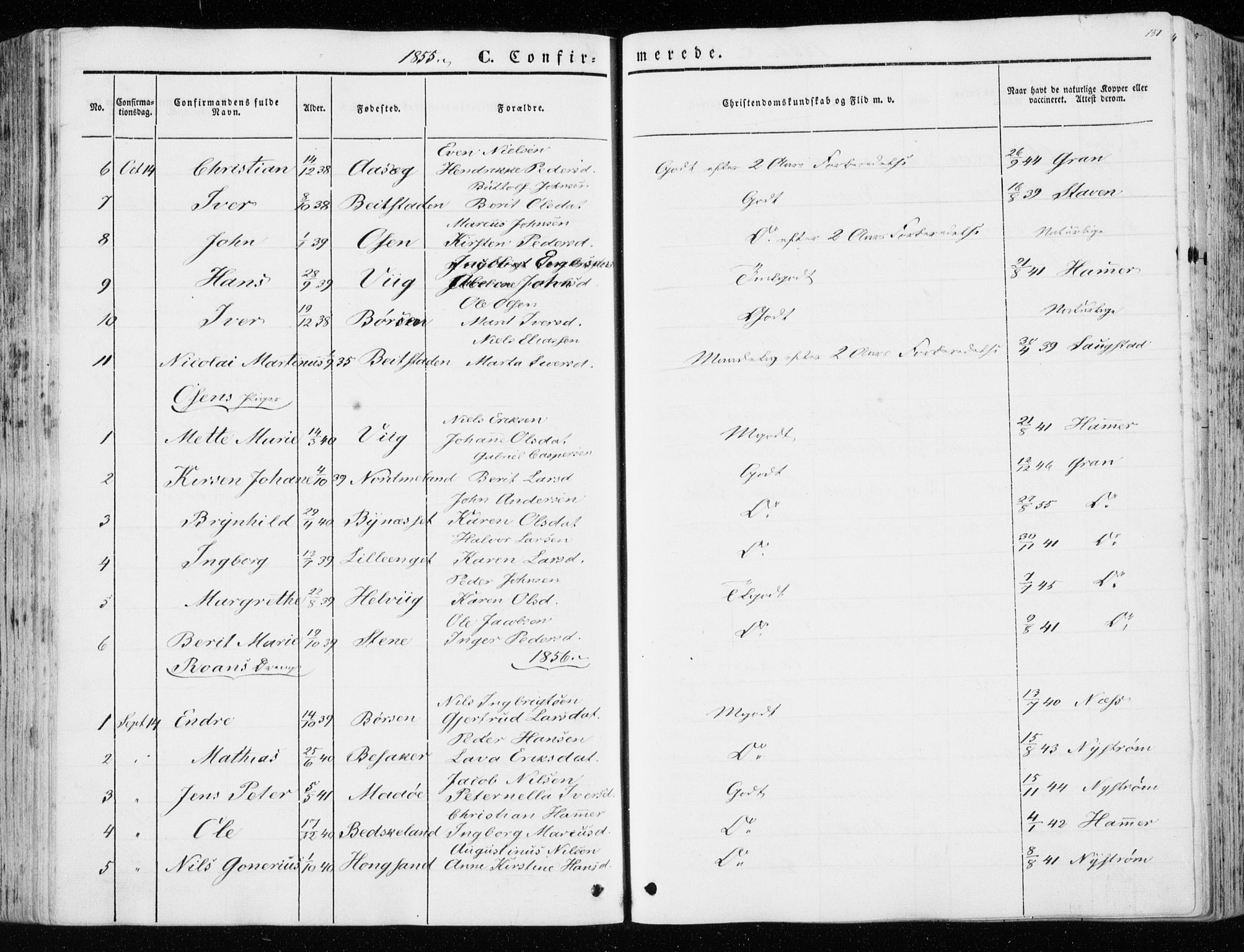 Ministerialprotokoller, klokkerbøker og fødselsregistre - Sør-Trøndelag, SAT/A-1456/657/L0704: Parish register (official) no. 657A05, 1846-1857, p. 151