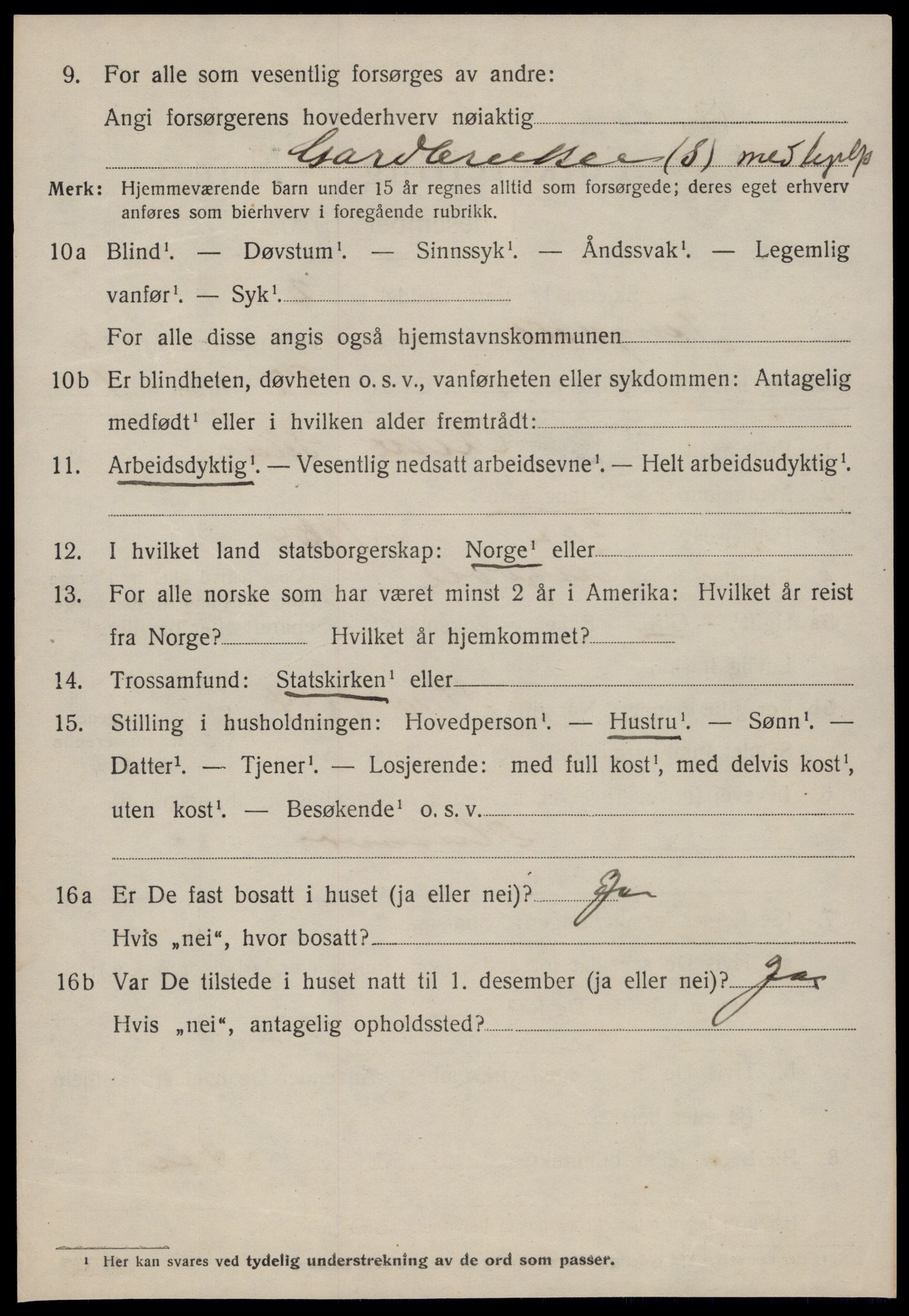 SAT, 1920 census for Tingvoll, 1920, p. 5931