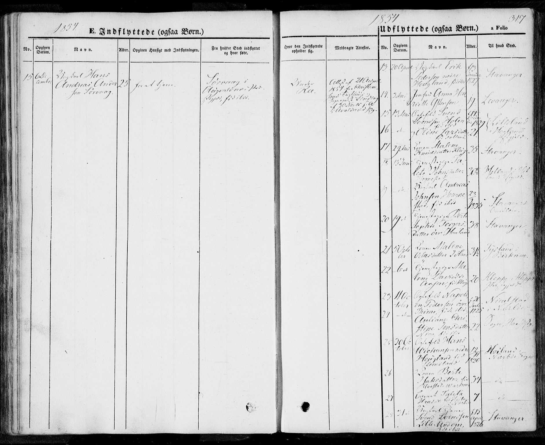 Lye sokneprestkontor, SAST/A-101794/001/30BA/L0006: Parish register (official) no. A 5.2, 1842-1855, p. 317