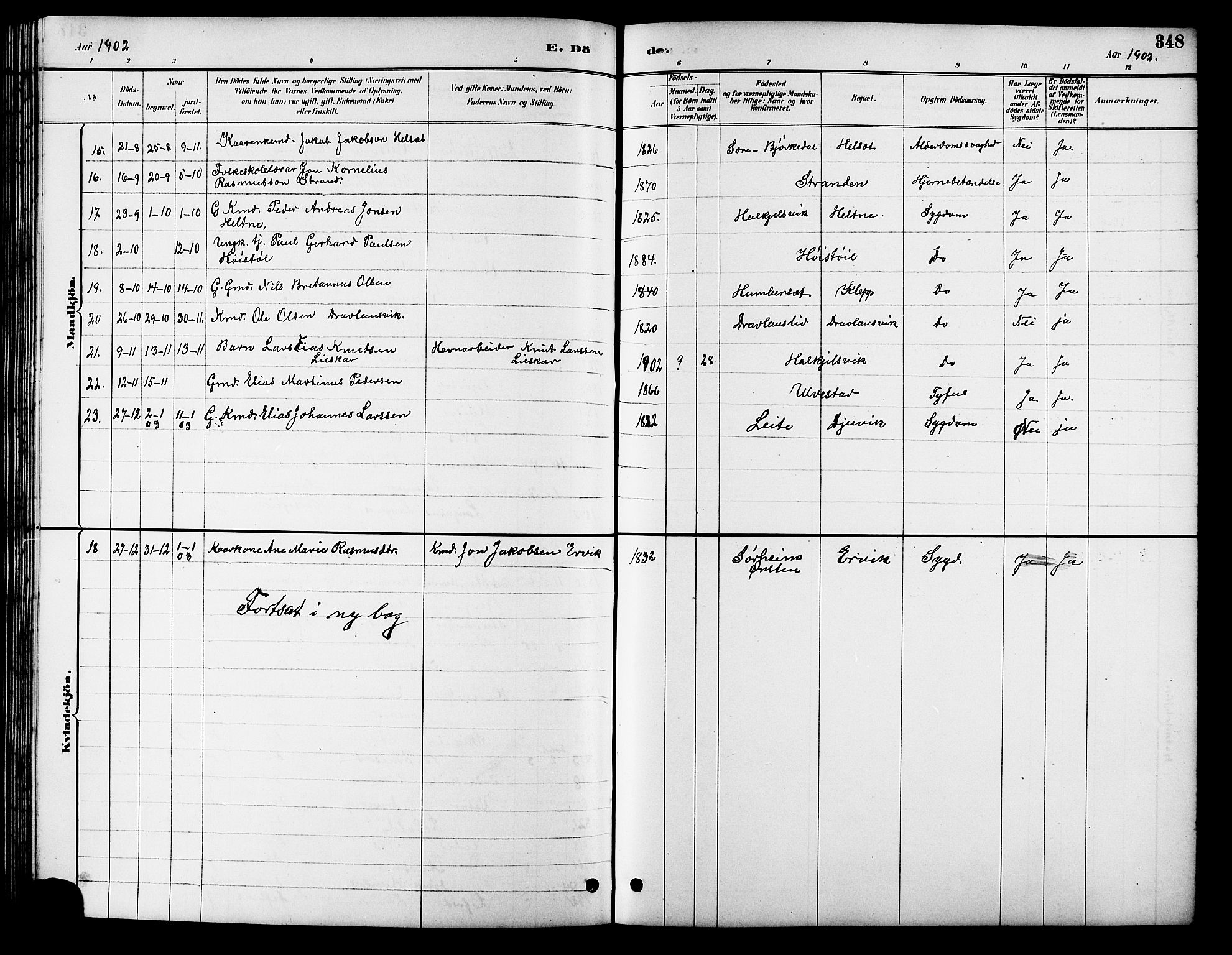 Ministerialprotokoller, klokkerbøker og fødselsregistre - Møre og Romsdal, AV/SAT-A-1454/511/L0158: Parish register (copy) no. 511C04, 1884-1903, p. 348