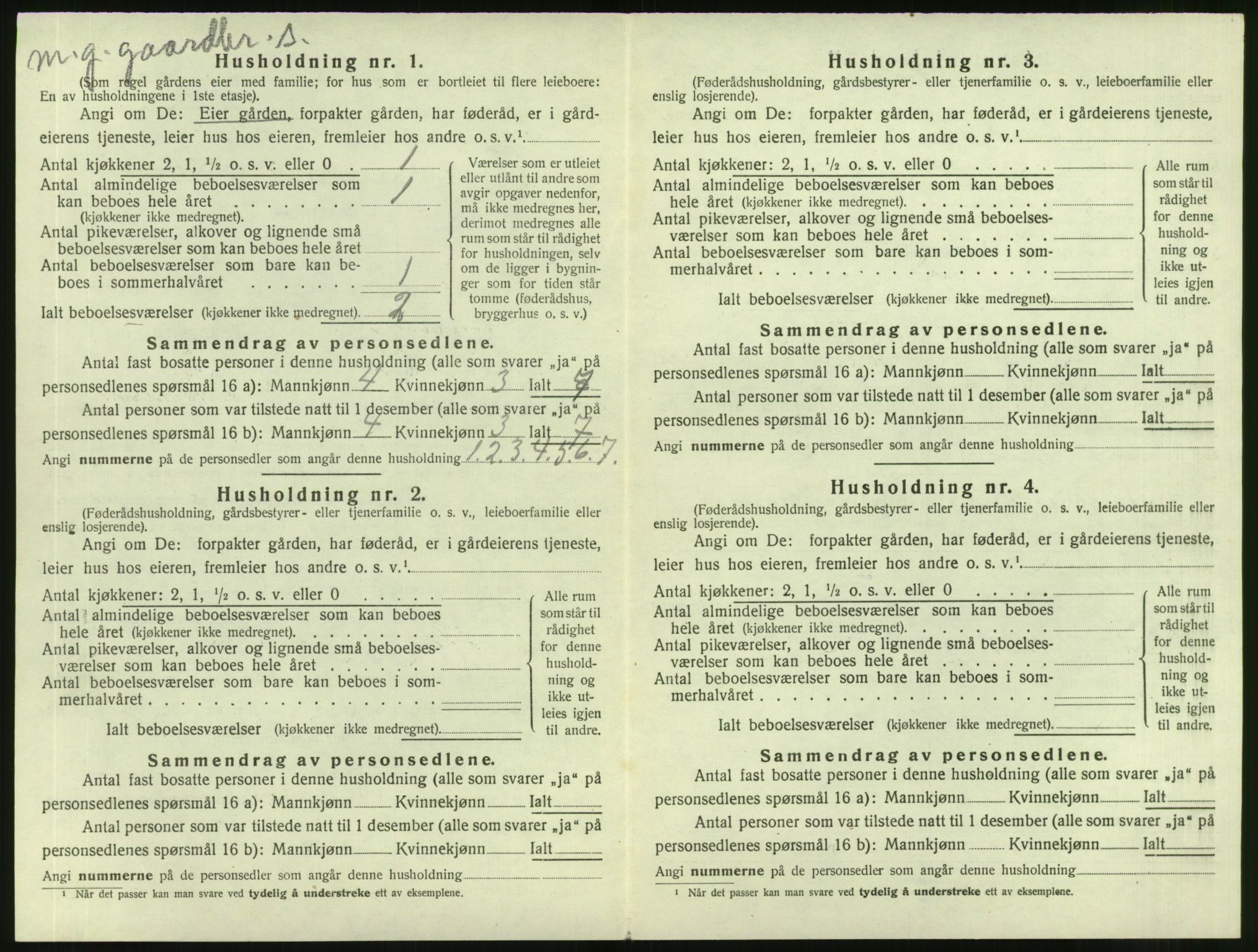 SAT, 1920 census for Vanylven, 1920, p. 384