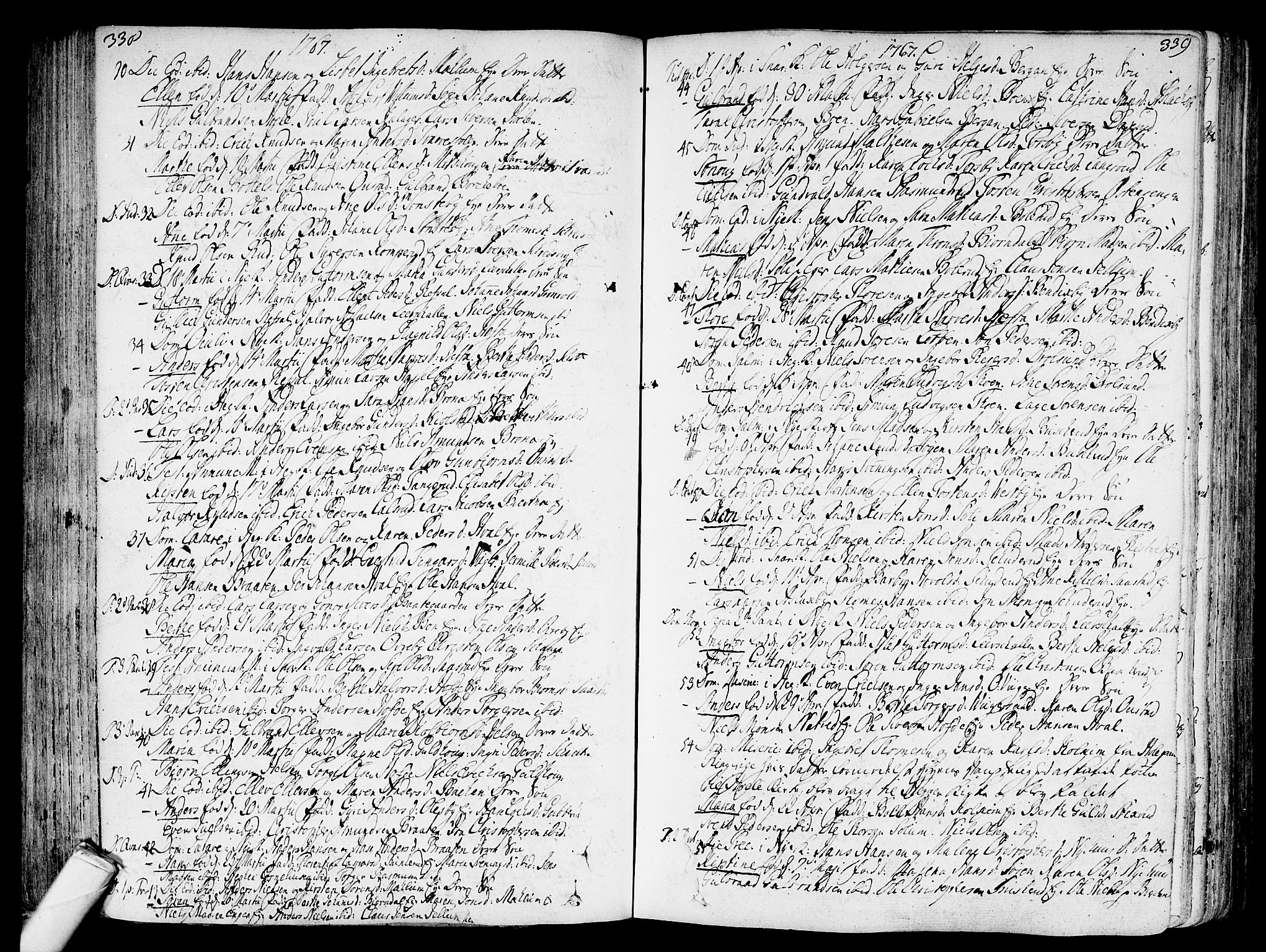 Modum kirkebøker, AV/SAKO-A-234/F/Fa/L0002: Parish register (official) no. 2, 1741-1782, p. 338-339