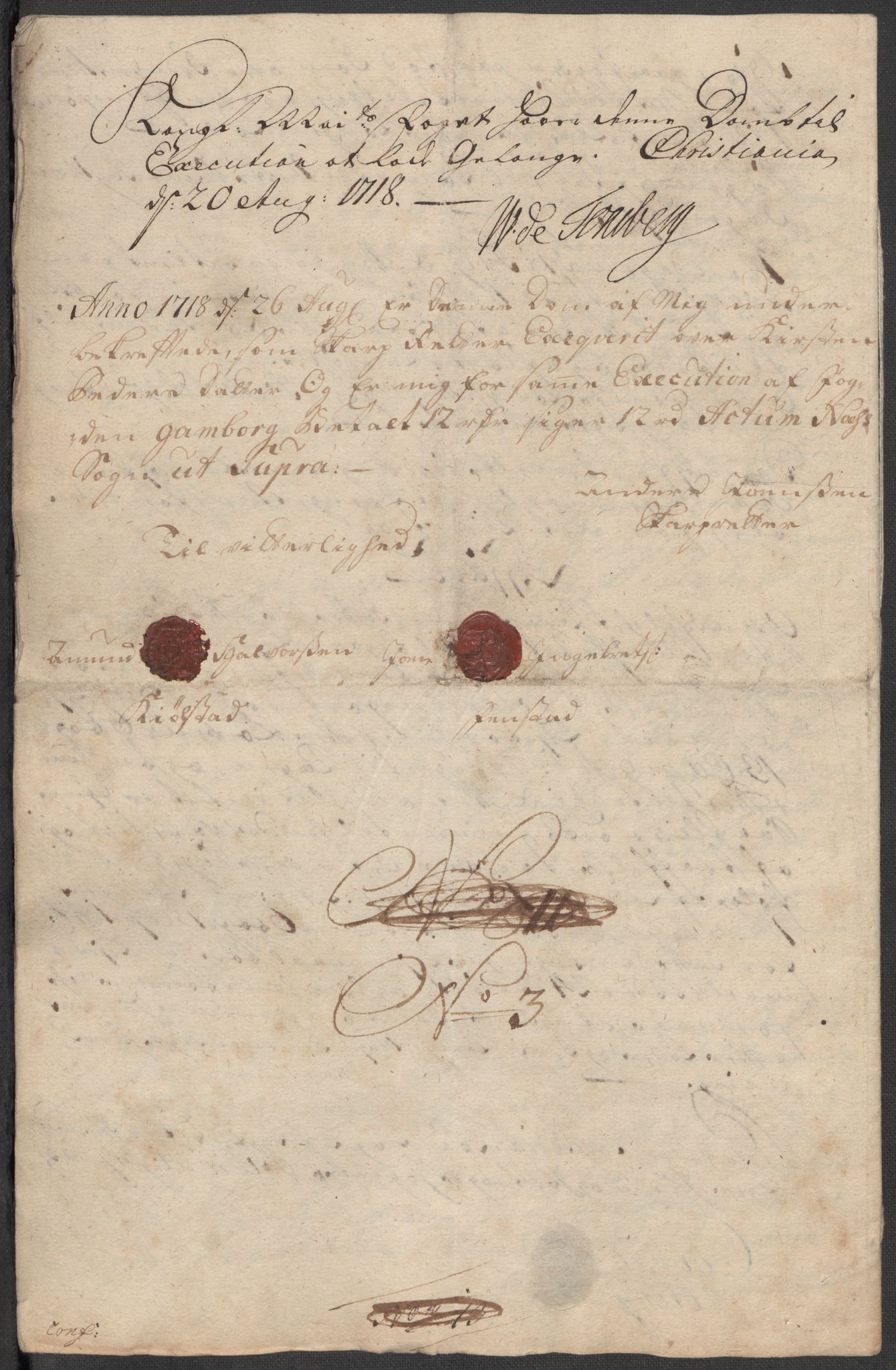 Rentekammeret inntil 1814, Reviderte regnskaper, Fogderegnskap, RA/EA-4092/R12/L0727: Fogderegnskap Øvre Romerike, 1718, p. 287