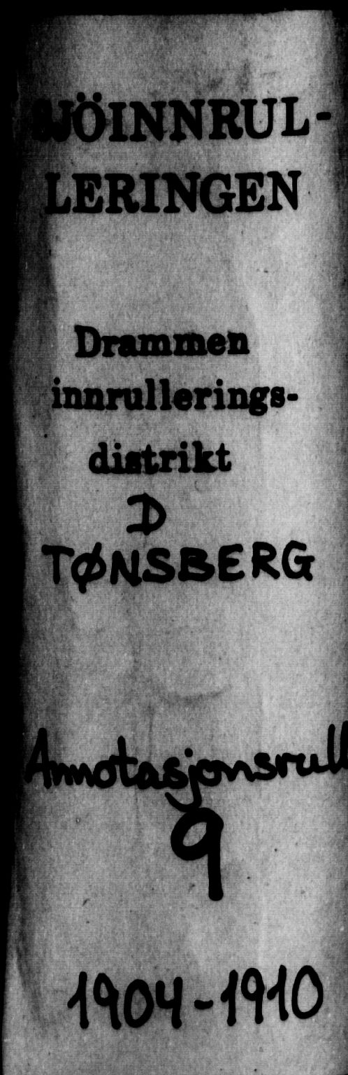 Tønsberg innrulleringskontor, SAKO/A-786/F/Fb/L0009: Annotasjonsrulle Patent nr. 2406-4085, 1904-1910, p. 1