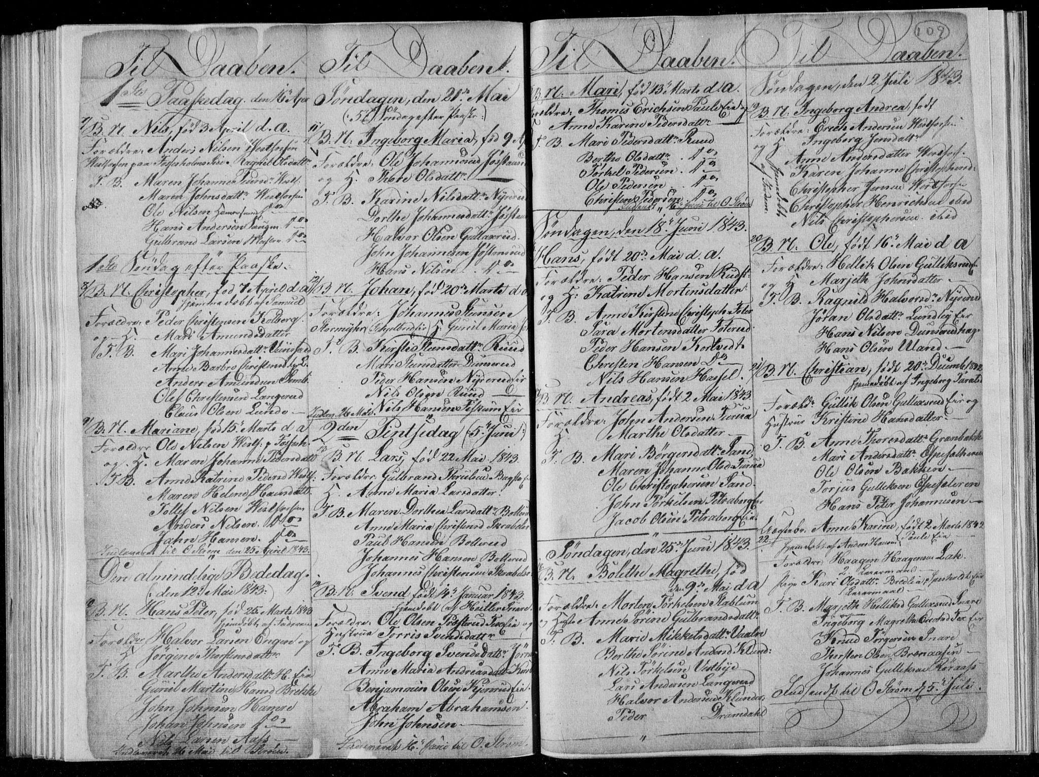 Fiskum kirkebøker, SAKO/A-15/G/Ga/L0002: Parish register (copy) no. 2, 1794-1850, p. 109