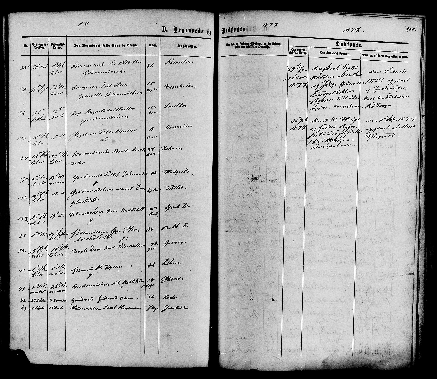 Vestre Slidre prestekontor, SAH/PREST-136/H/Ha/Haa/L0003: Parish register (official) no. 3, 1865-1880, p. 240