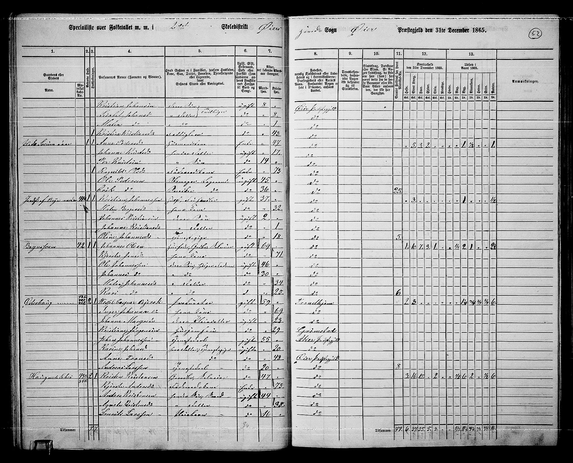 RA, 1865 census for Øyer, 1865, p. 47