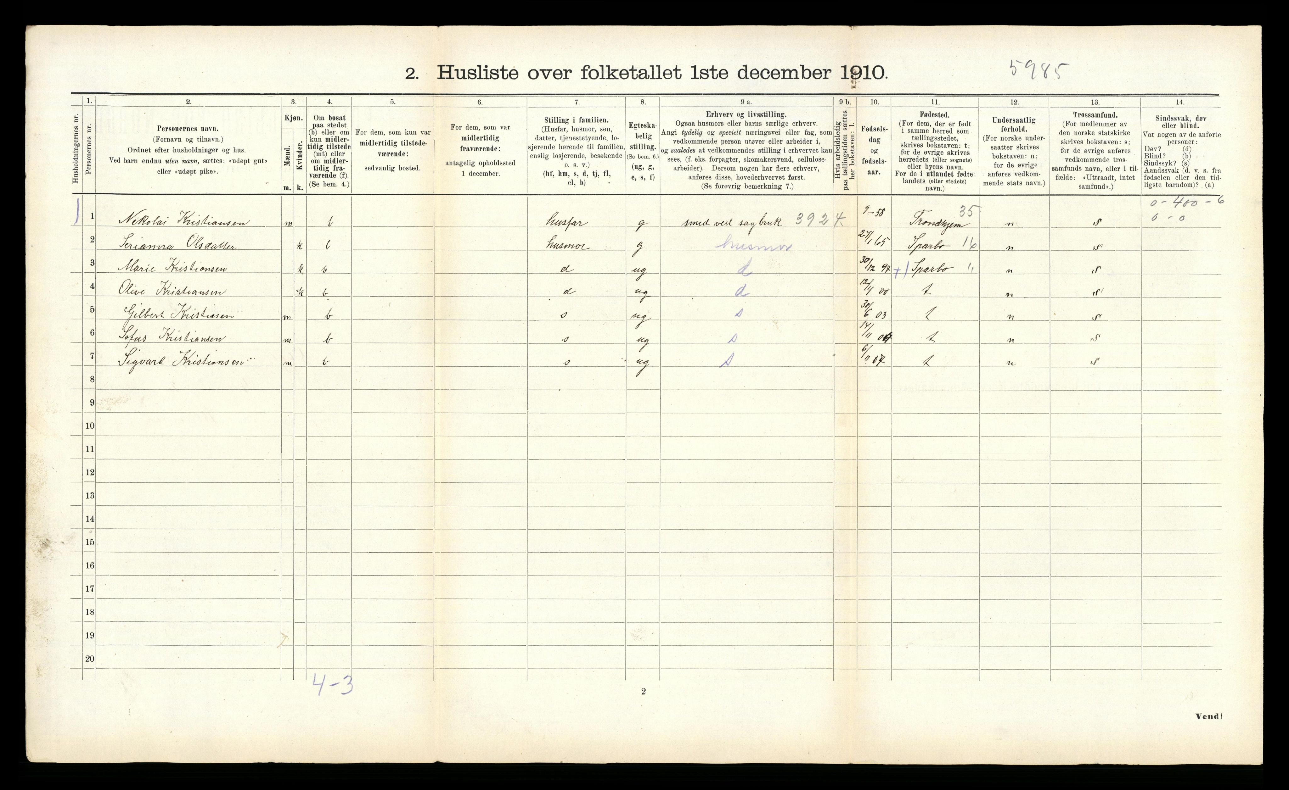 RA, 1910 census for Egge, 1910, p. 258