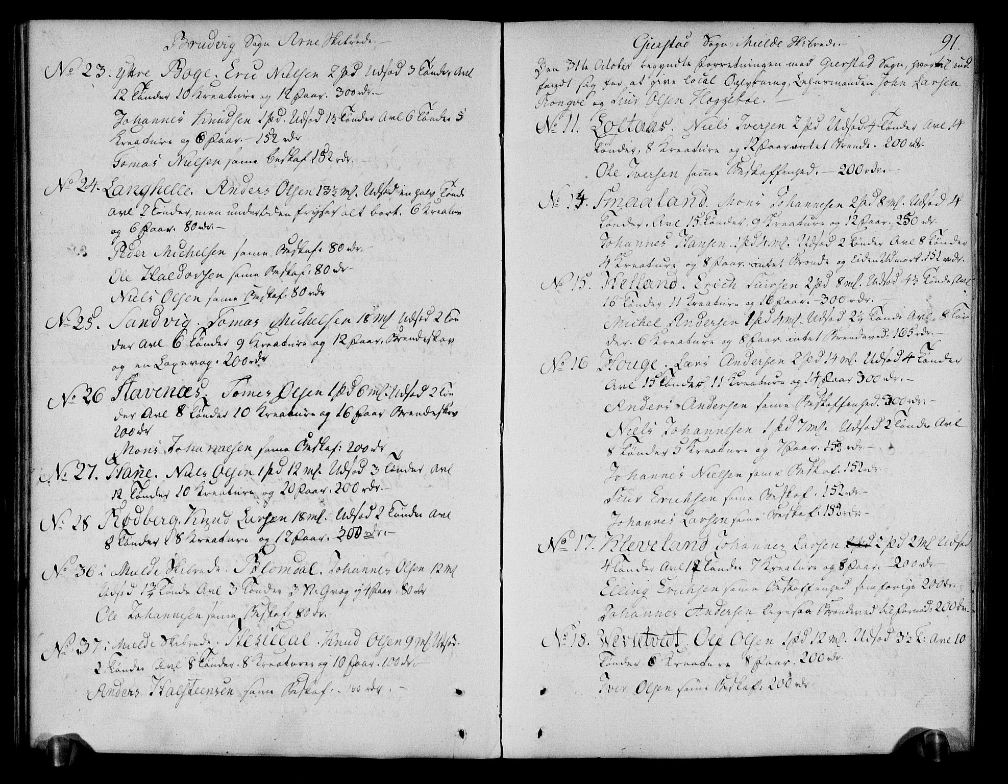 Rentekammeret inntil 1814, Realistisk ordnet avdeling, RA/EA-4070/N/Ne/Nea/L0110: Nordhordland og Voss fogderi. Deliberasjonsprotokoll, 1803, p. 97